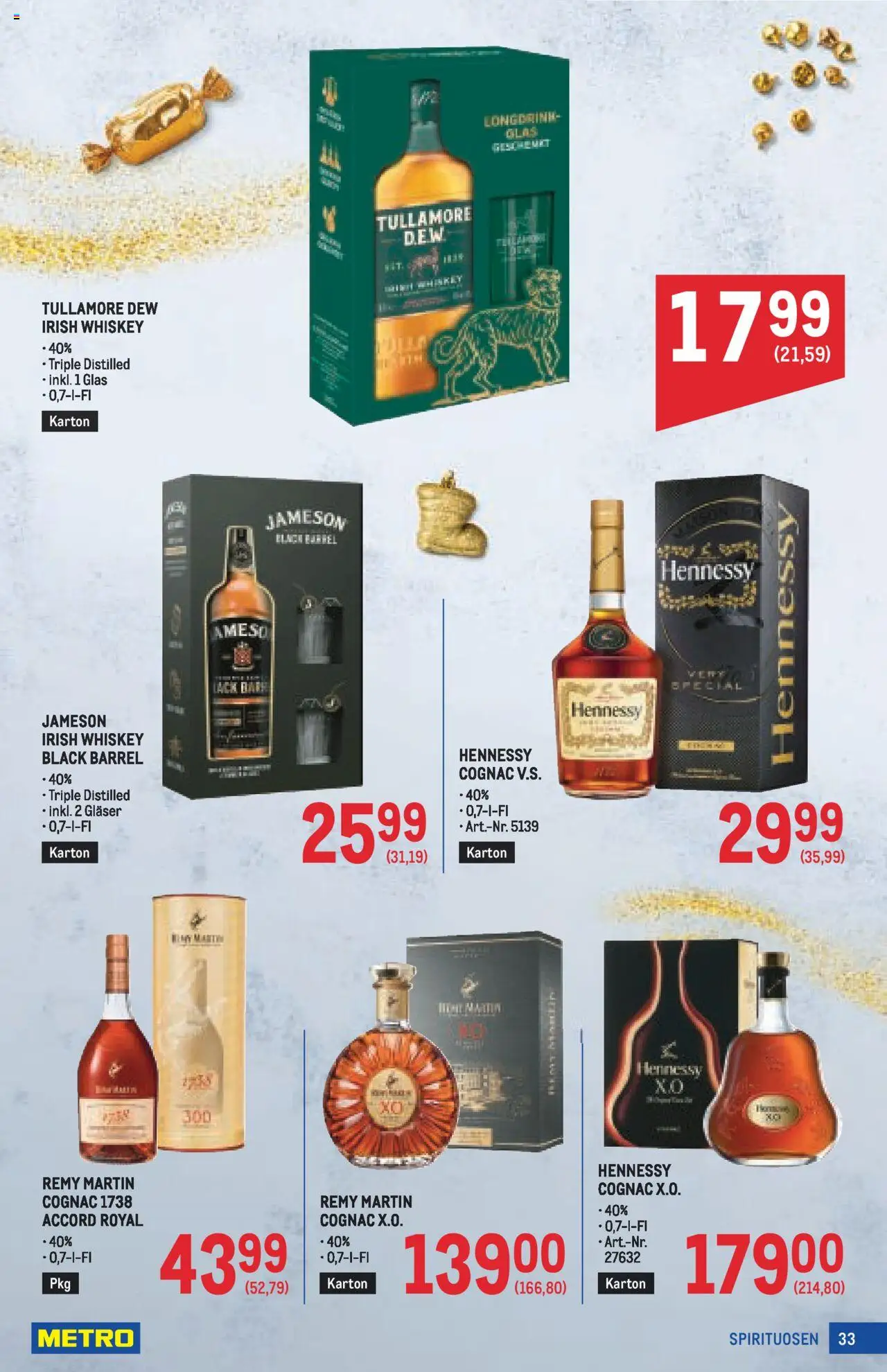 Metro  Deko & Geschenke gültig ab 16.10.2025 | Seite: 33 | Produkte: Whiskey, Szilvabefőtt