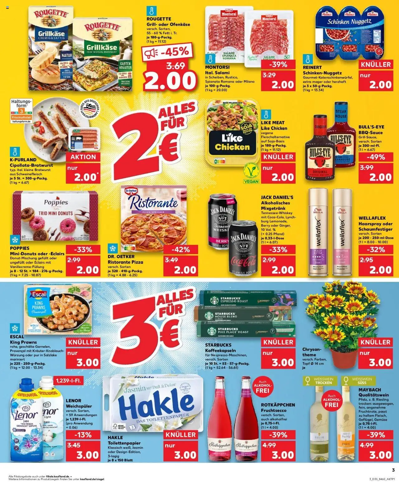 Kaufland prospekt Geislingen An Der Steige	 – gültig ab 28.08.2025 | Seite: 3 | Produkte: Weißwein, Donuts, Fruchtsecco, Weichspüler