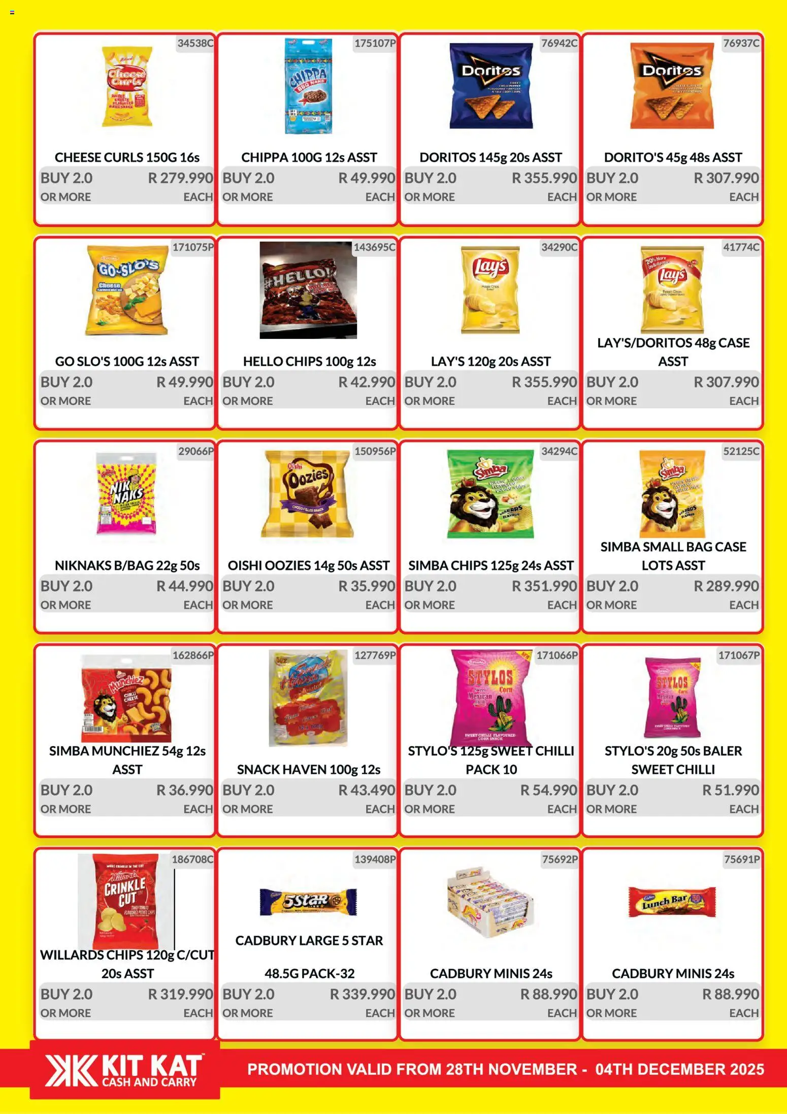 New KIT KAT Cash & Carry catalogue – valid from 28.11.2025 | Page: 2 | Products: Case, Bag, Cheese, Chilli