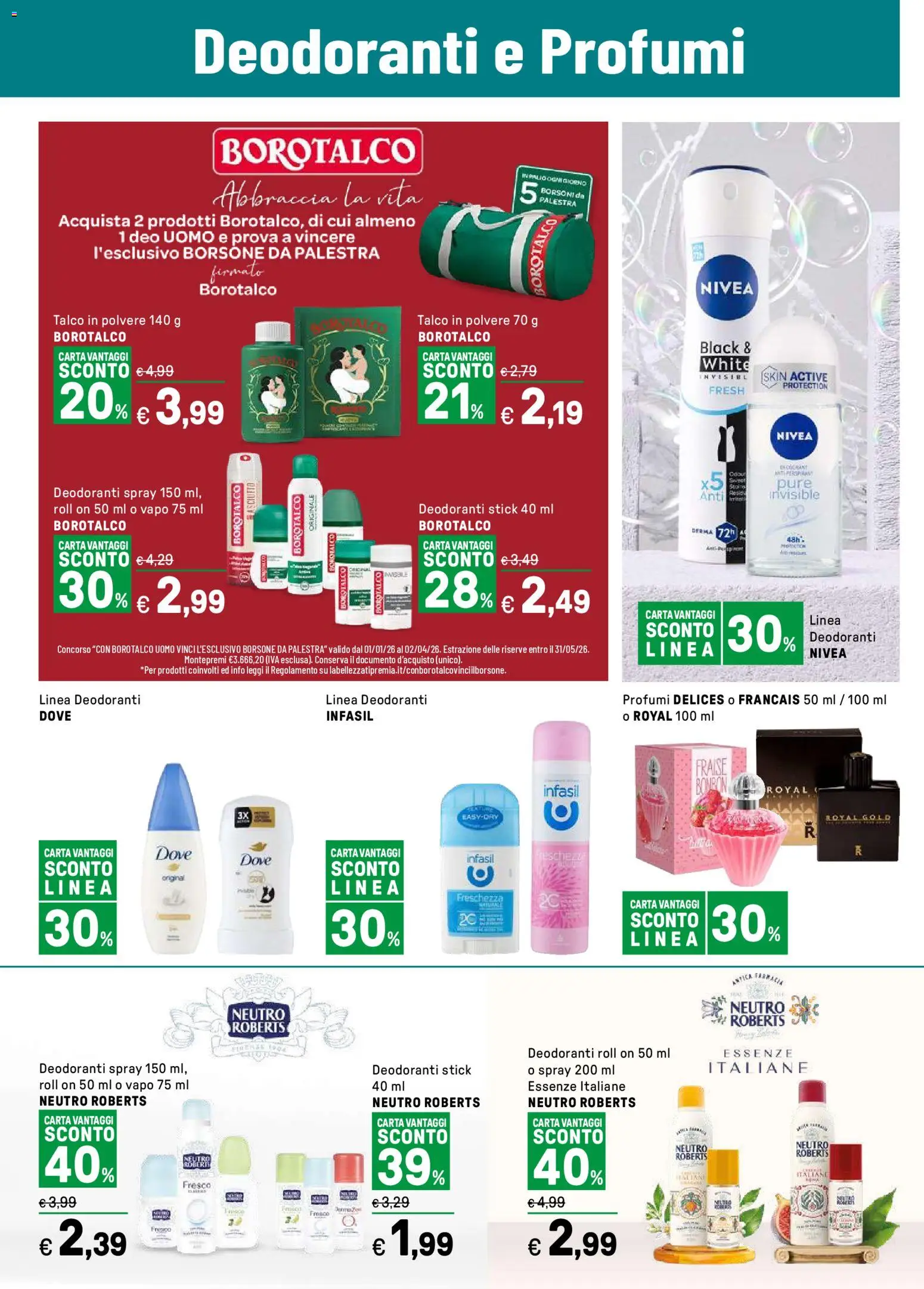 Volantino Iper del 19.01.2026 | Pagina: 9 | Prodotti: Talco, Borsone