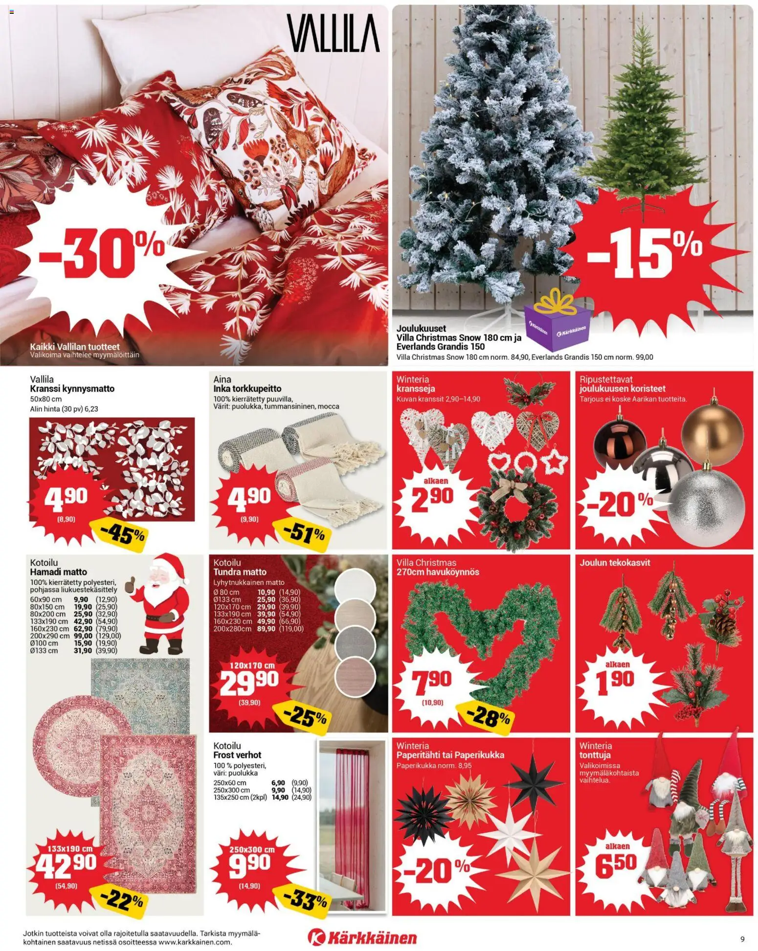 Kärkkäinen tarjoukset – voimassa 05.11.2025 alkaen | Sivu: 9 | Tuotteet: Matto, Kynnysmatto