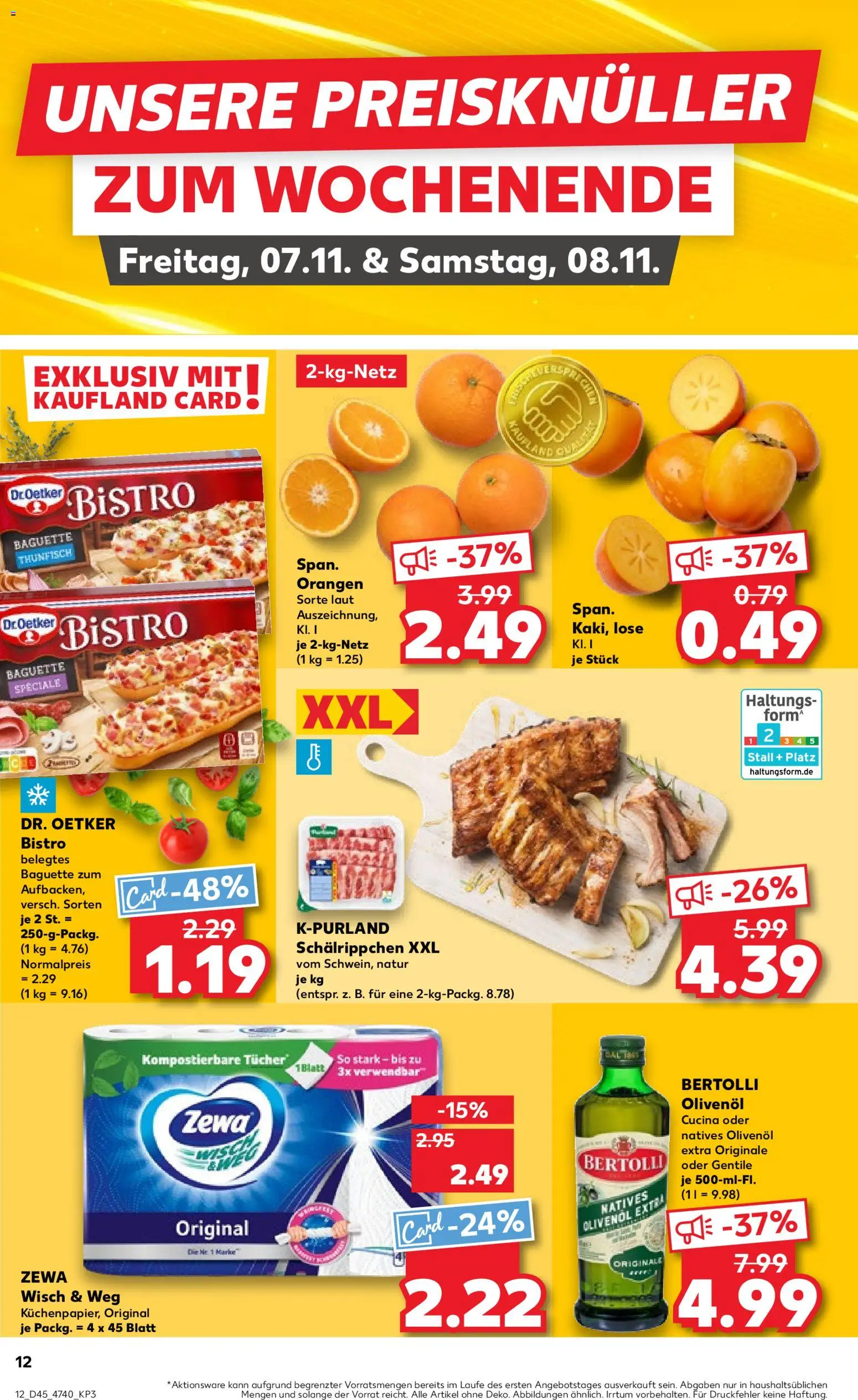 Kaufland prospekt Hannover	 – gültig ab 06.11.2025 | Seite: 12 | Produkte: Baguette, Bertolli olivenol, Zewa, Pizza