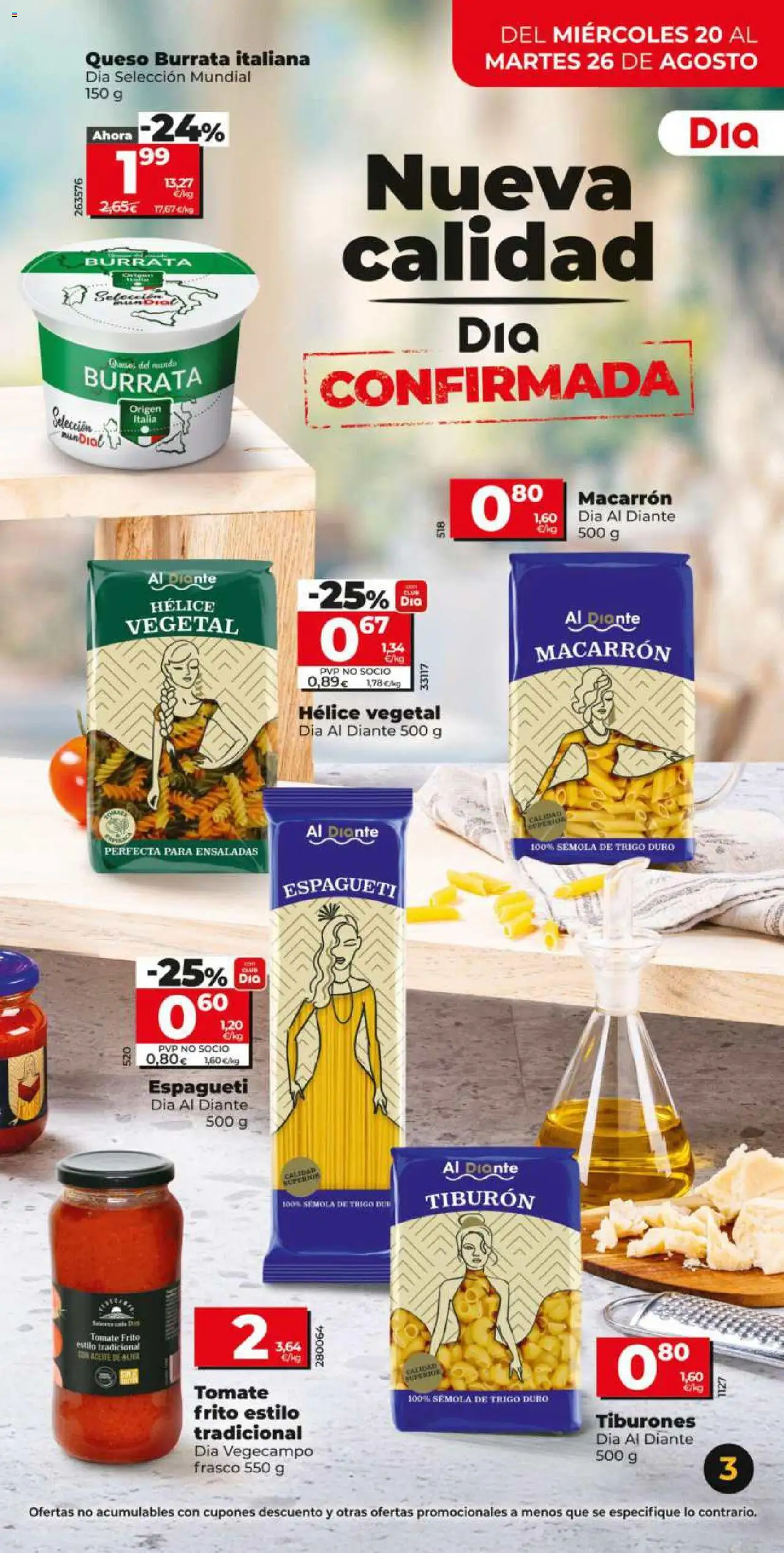 Dia - folleto Market │ válido desde el 20.08.2025 | Página: 3 | Productos: Queso, Aceite, Aceite de oliva, Δαχτυλίδι φωτός