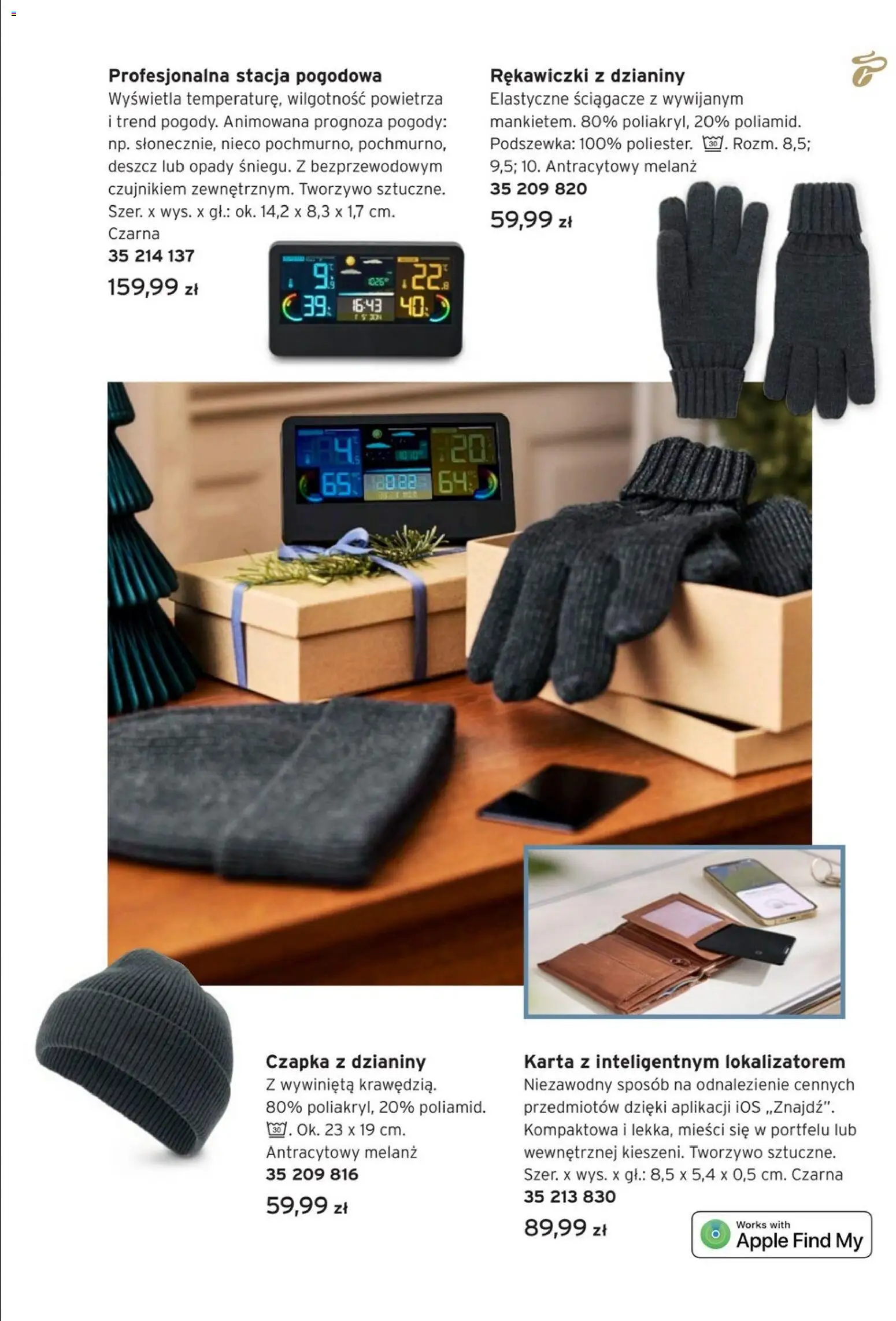 Tchibo promocje od 25.11.2025 | Strona: 5 | Produkty: Karta, Czapka, Rękawiczki, Stacja pogodowa