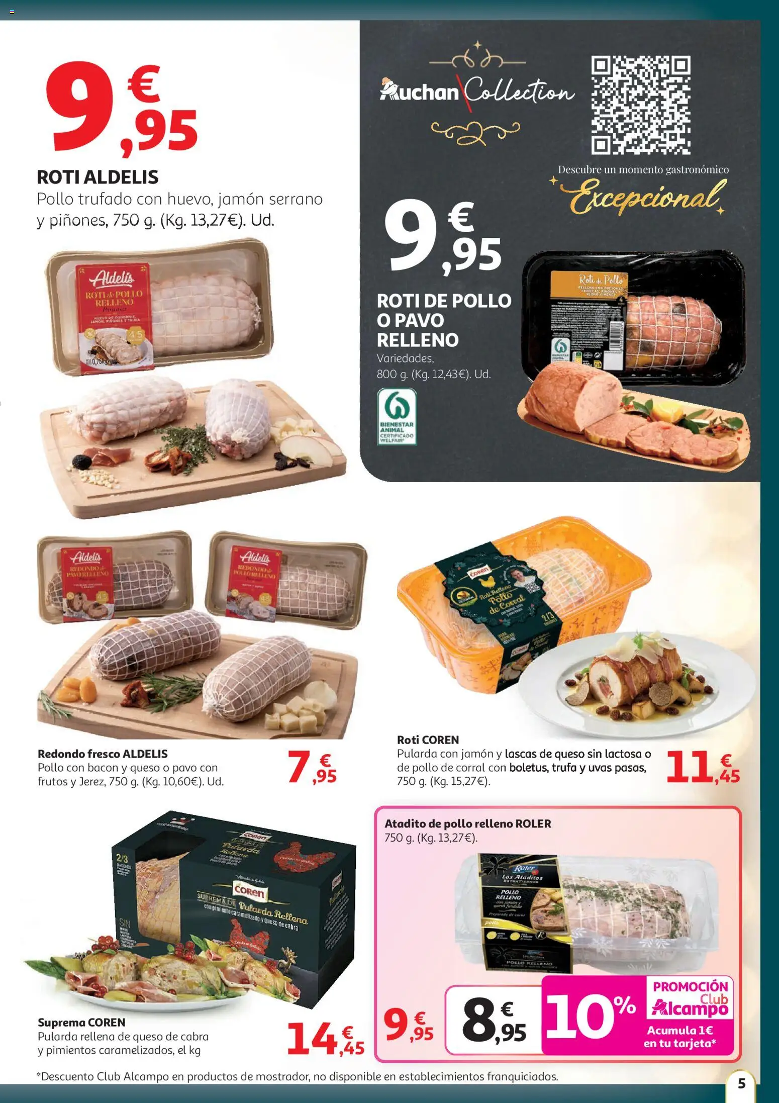 Alcampo - HP Nacional  │ válido desde el 11.12.2025 | Página: 5 | Productos: Queso, Jamón, Κάδος απορρυμάτων, Queso sin lactosa