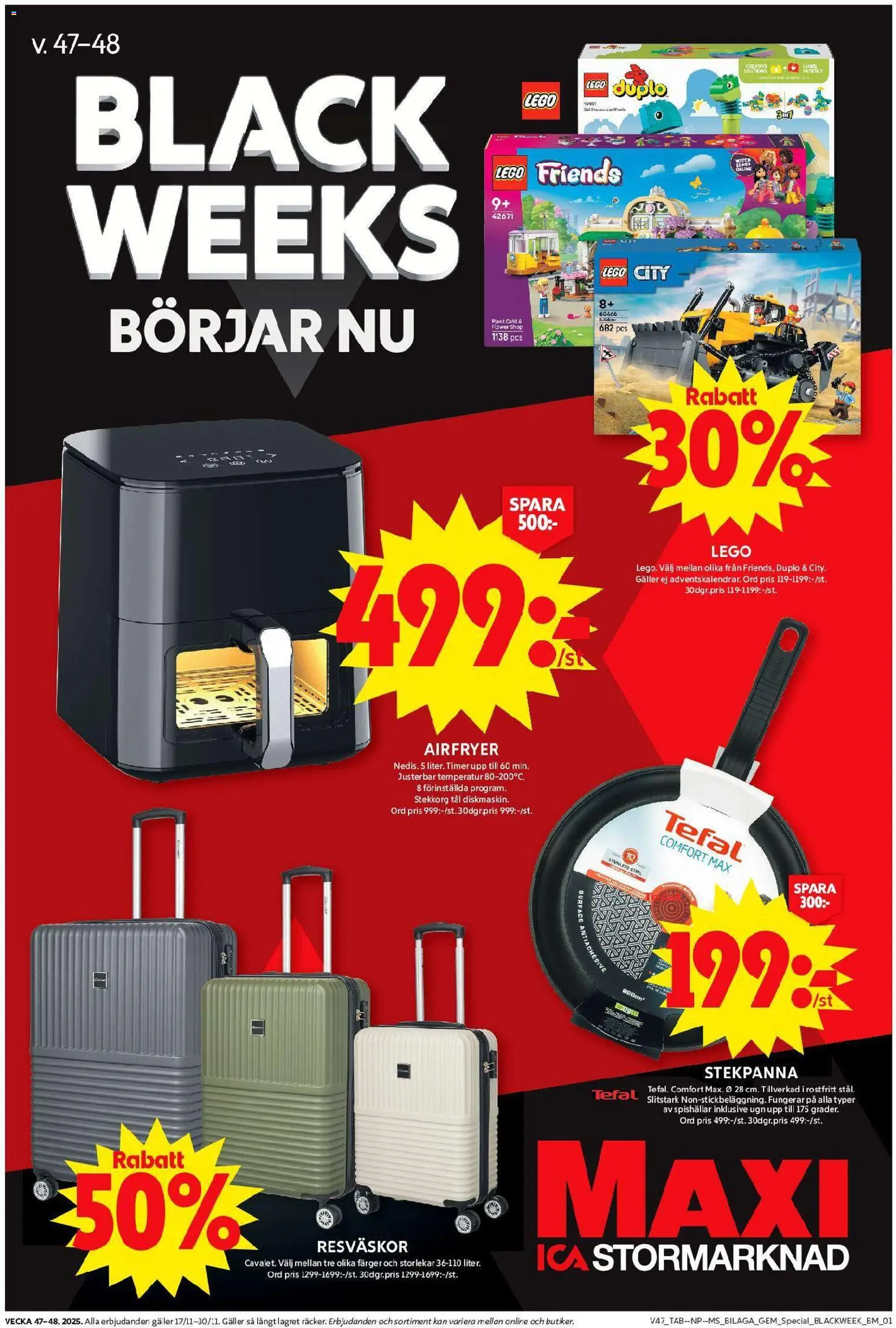 ICA Maxi reklamblad aktuell från 17.11.2025 | Sida: 15 | Produkter: Galler, Airfryer, Stekpanna