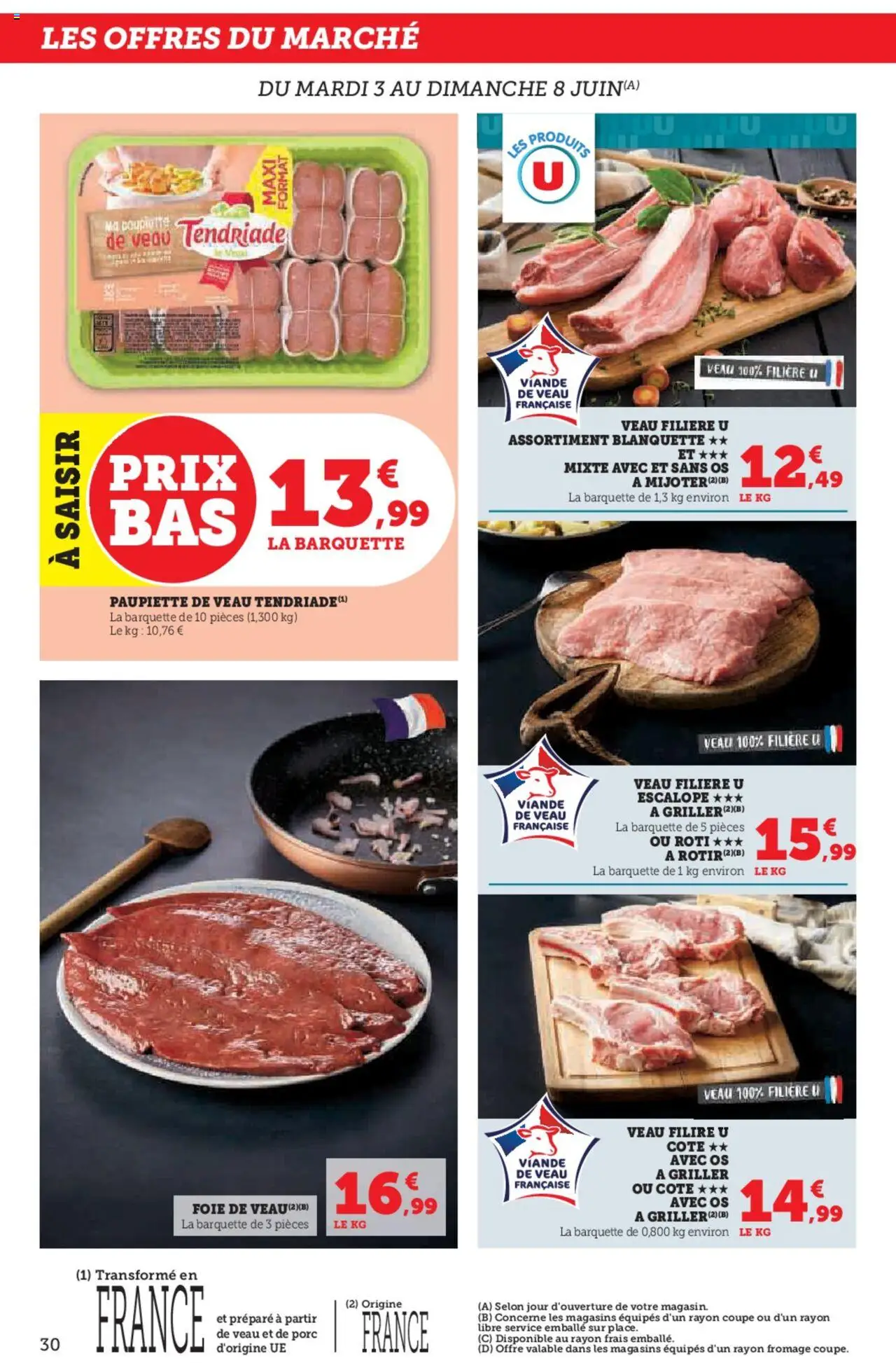  | Page: 30 | Produits: Fromage, Viande, Ribs, Foie de veau
