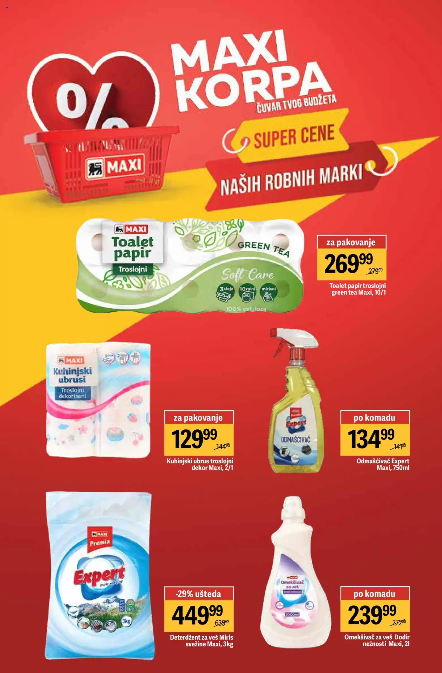 Maxi katalog - važi od 26.03.2026 | Strana: 12 | Proizvode: Miris, Ubrus, Korpa, Omekšivač za veš