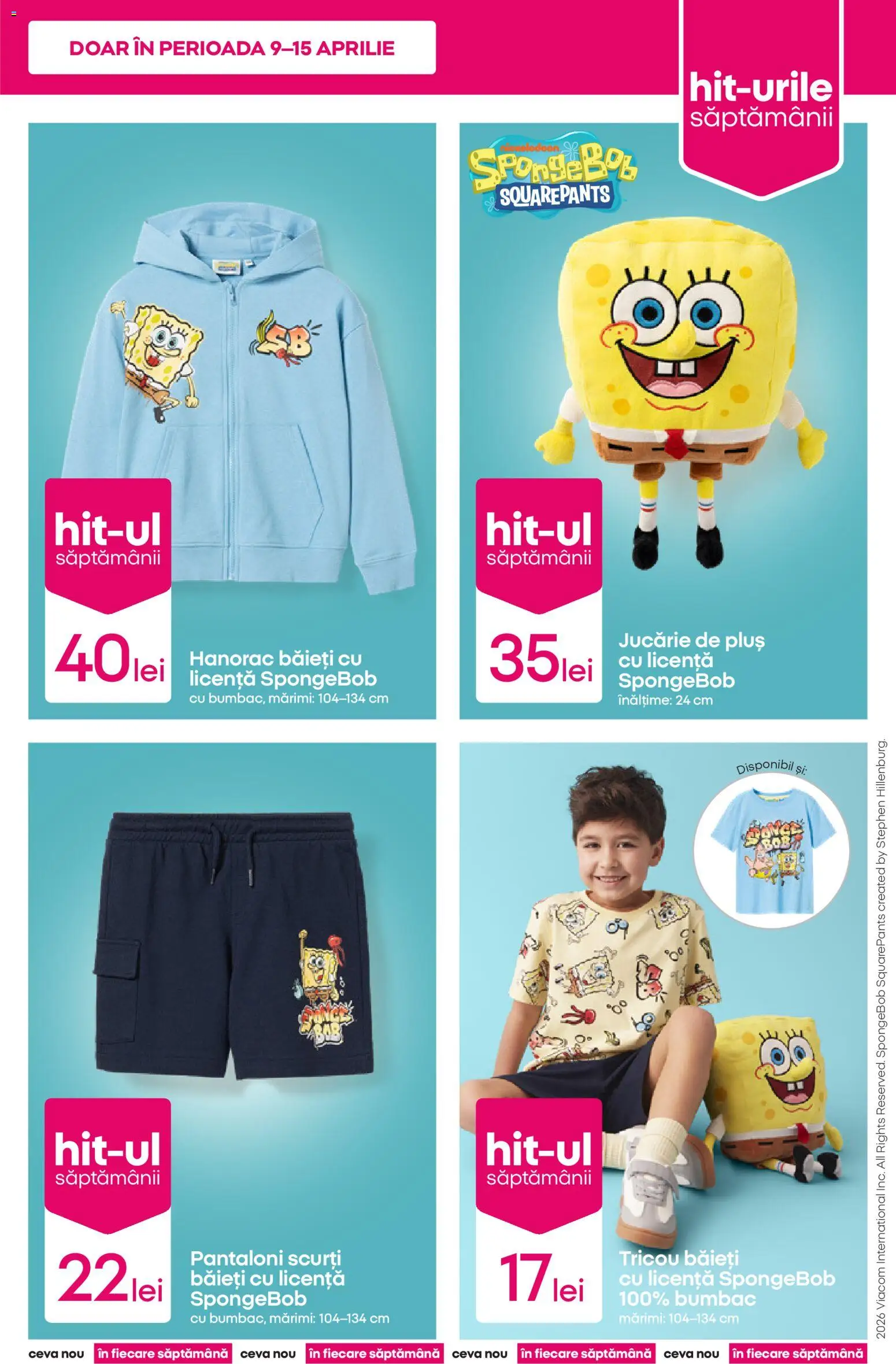 Noul catalog Pepco – valabil de la 09.04.2026 | Pagină: 5 | Produse: Tricou, Pantaloni, Pantaloni scurți, Keşe