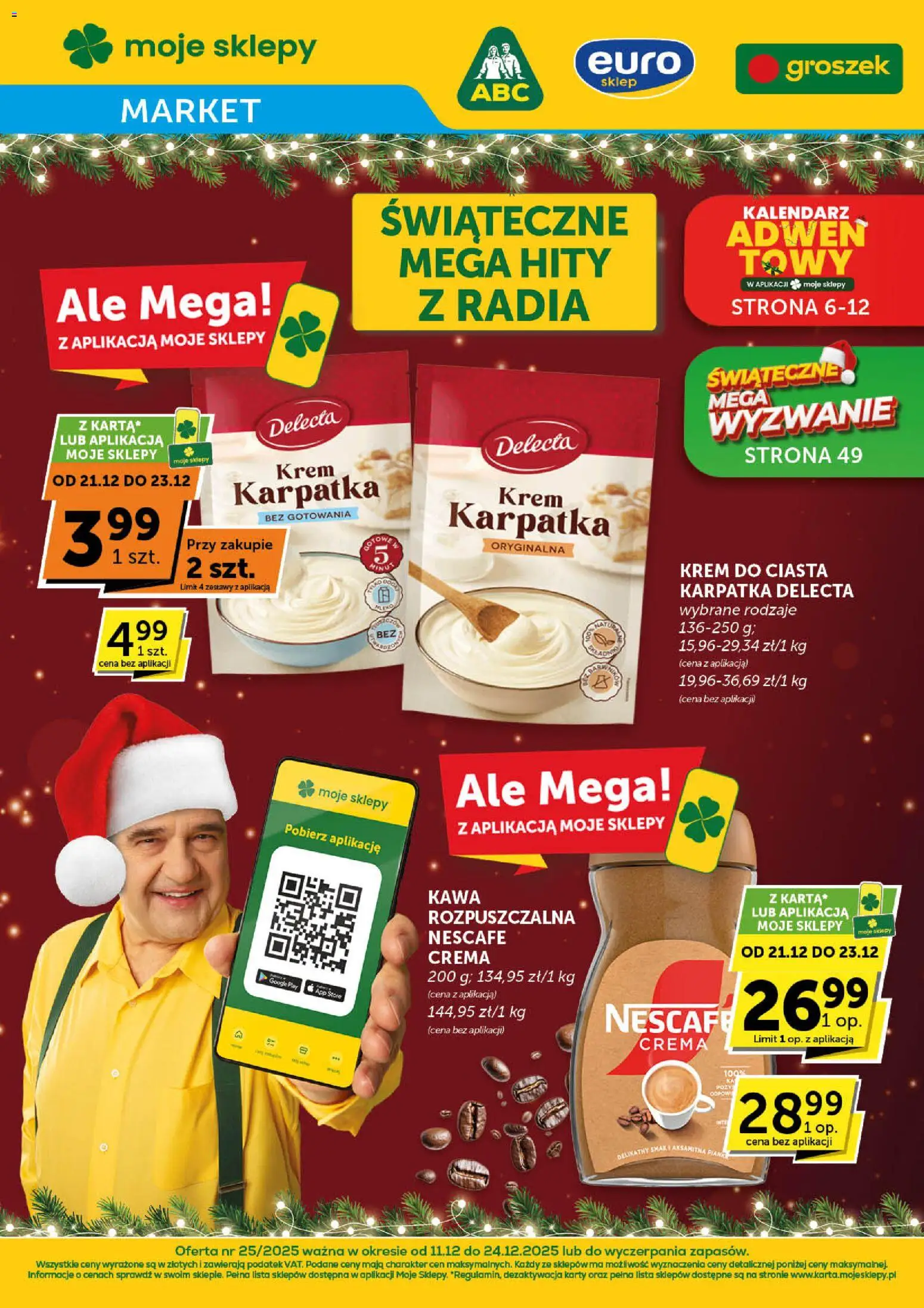 ABC Gazetka - Market od 11.12.2025 | Strona: 1 | Produkty: Groszek, Kalendarz, Pianki, Krem