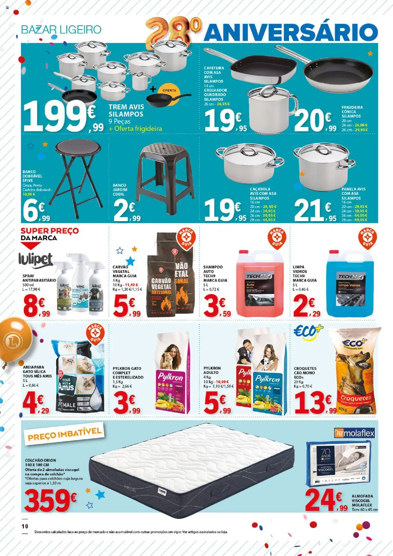 E.Leclerc - Aniversário Santa Maria da Feira │ válido de 24.07.2025 | Página: 10 | Produtos: Shampoo, Limpa vidros, Cadeira, Panela