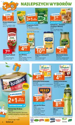 E.Leclerc Gazetka od 16.09.2025 | Strona: 4 | Produkty: Olej rzepakowy, Ketchup pudliszki, Tuńczyk rio mare, Sos