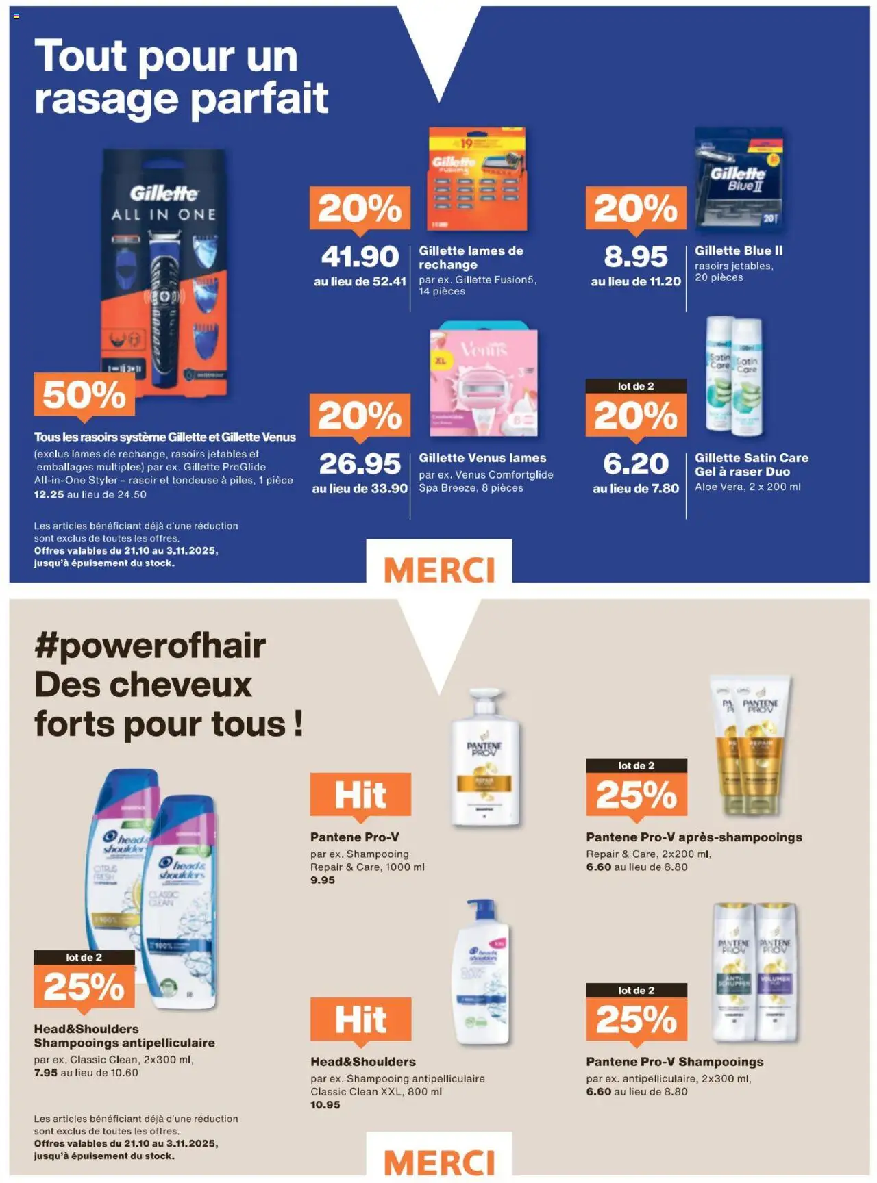 Migros Magazin FR – gültig ab 20.10.2025 | Seite: 47 | Produkte: Shampoo, Conditioner