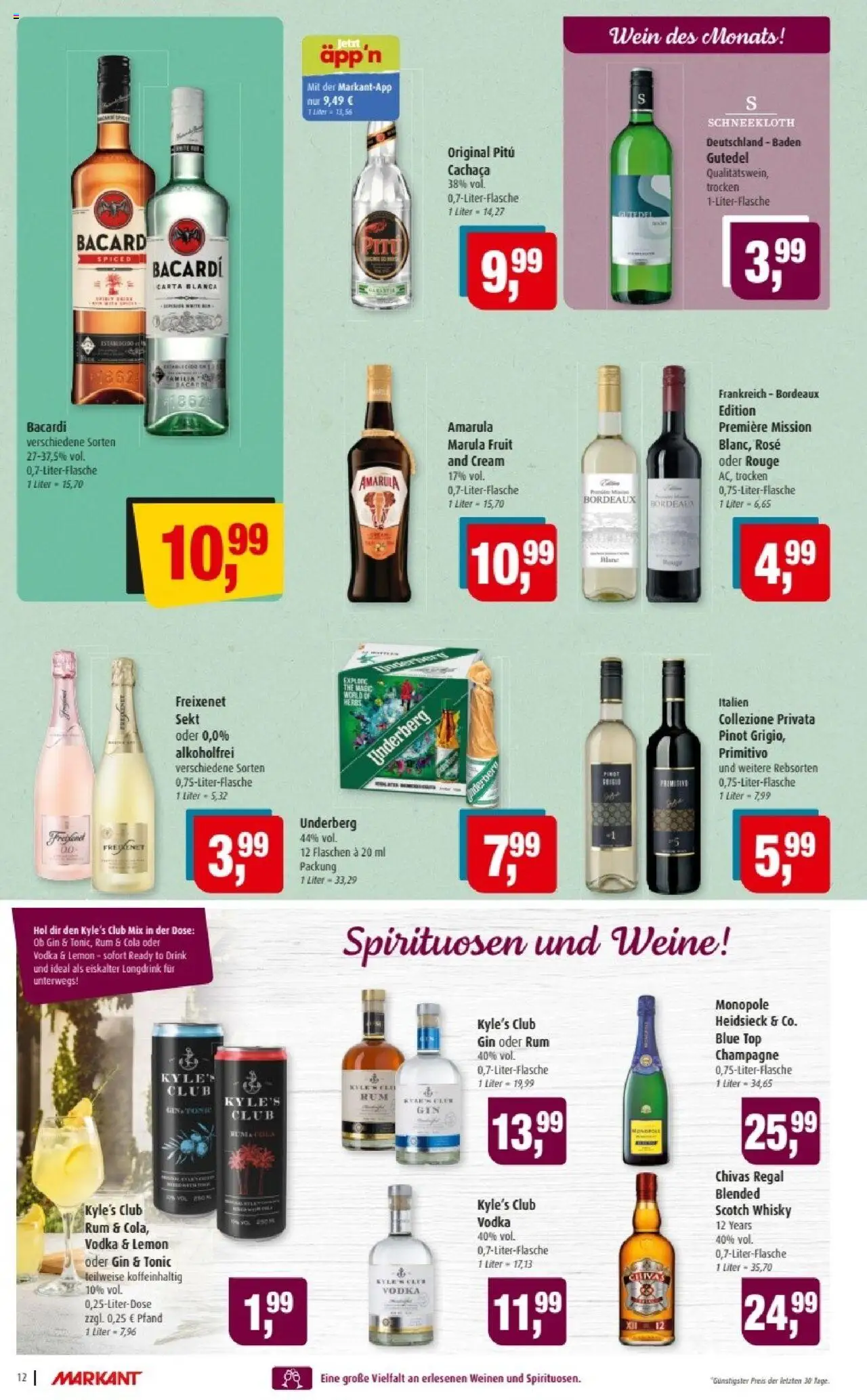 Markant Prospekt 	 – gültig ab 22.09.2025 | Seite: 12 | Produkte: Cola, Regal, Rum, Rouge