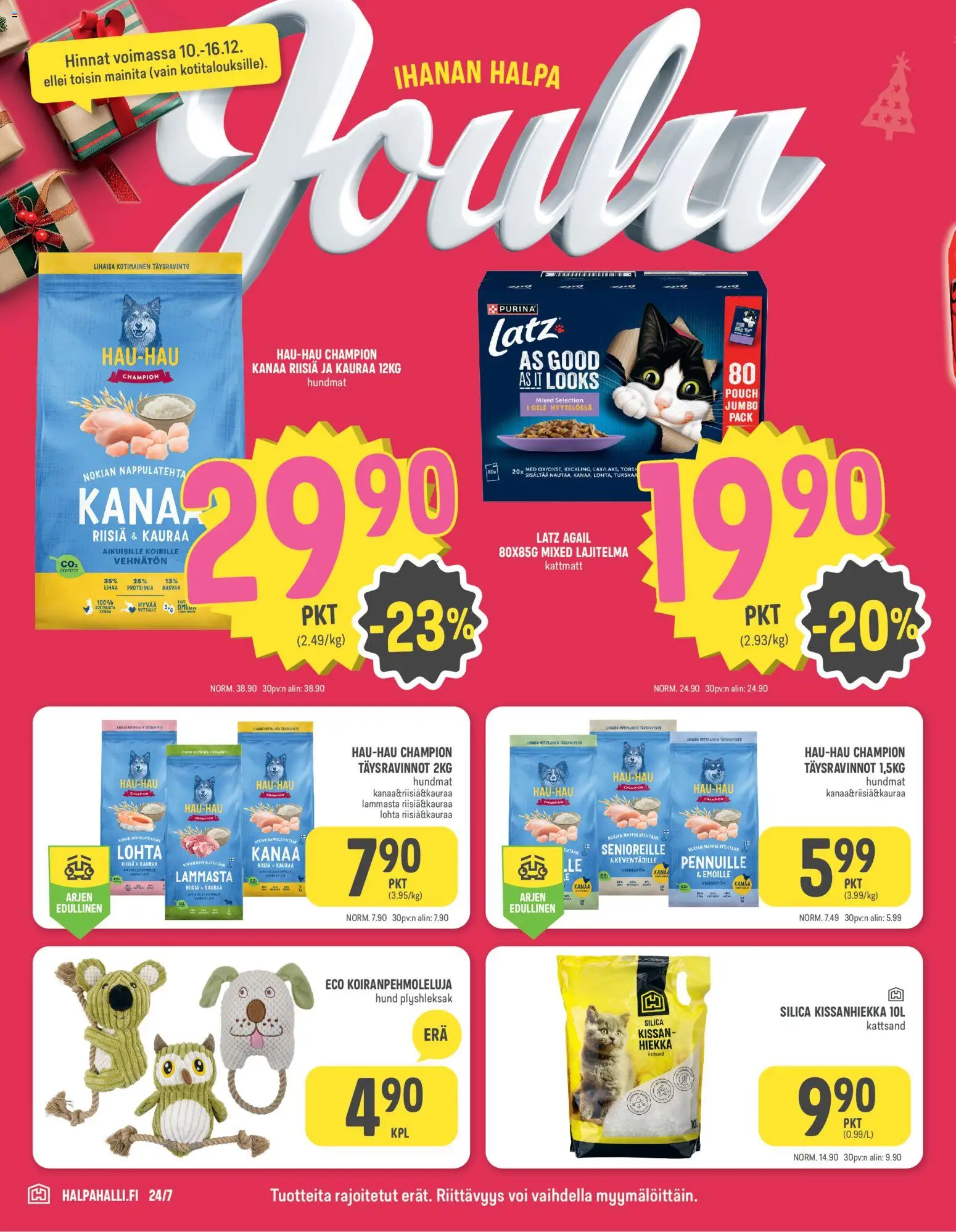 Halpa Halli tarjoukset – voimassa 10.12.2025 alkaen | Sivu: 4 | Tuotteet: Kissanhiekka, Voi