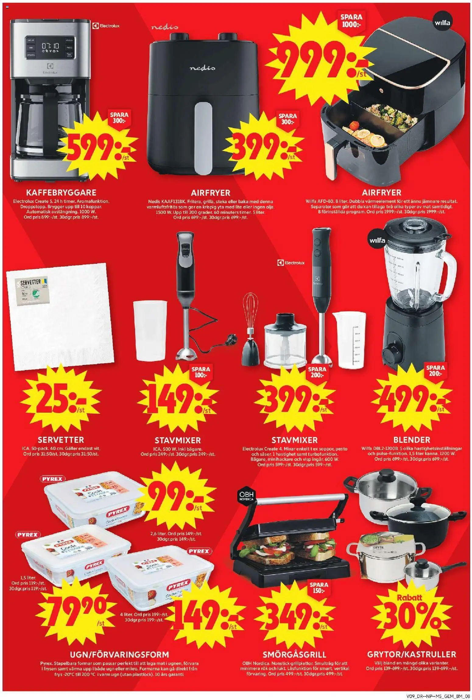 ICA Maxi reklamblad aktuell från 23.02.2026 | Sida: 10 | Produkter: Gem, Smörgåsgrill, Servetter, Pesto