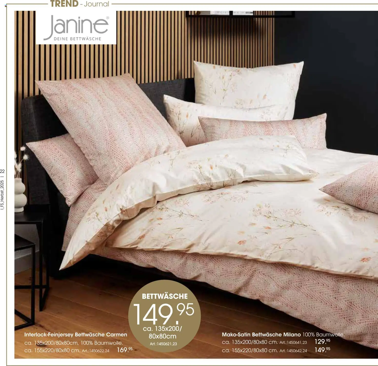 Zurbrüggen Trend-Journal Herbst – gültig ab 21.10.2025 | Seite: 22 | Produkte: Bettwäsche