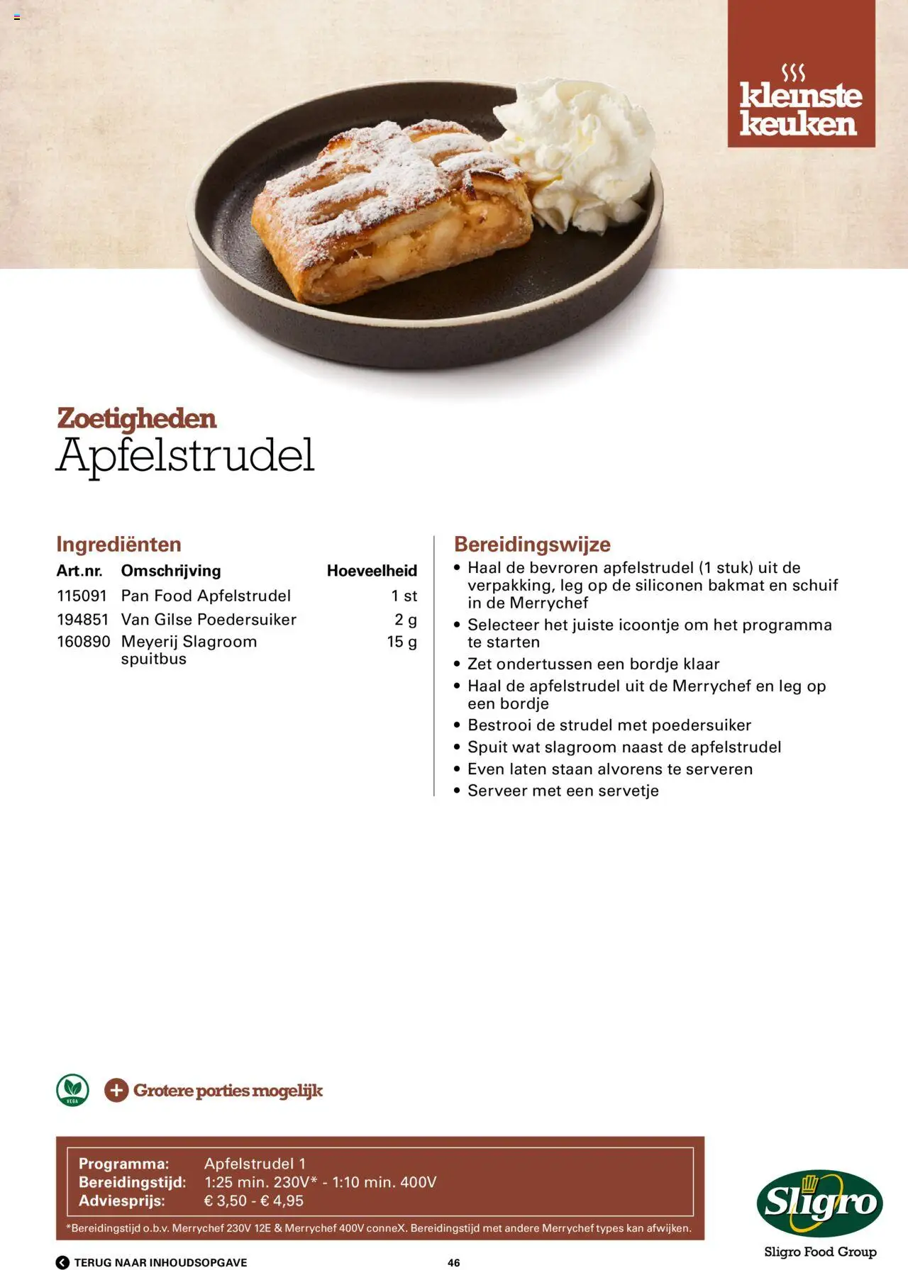 {H1} | Pagina: 46 | Producten: Slagroom, Waffelini, Kan, Pan