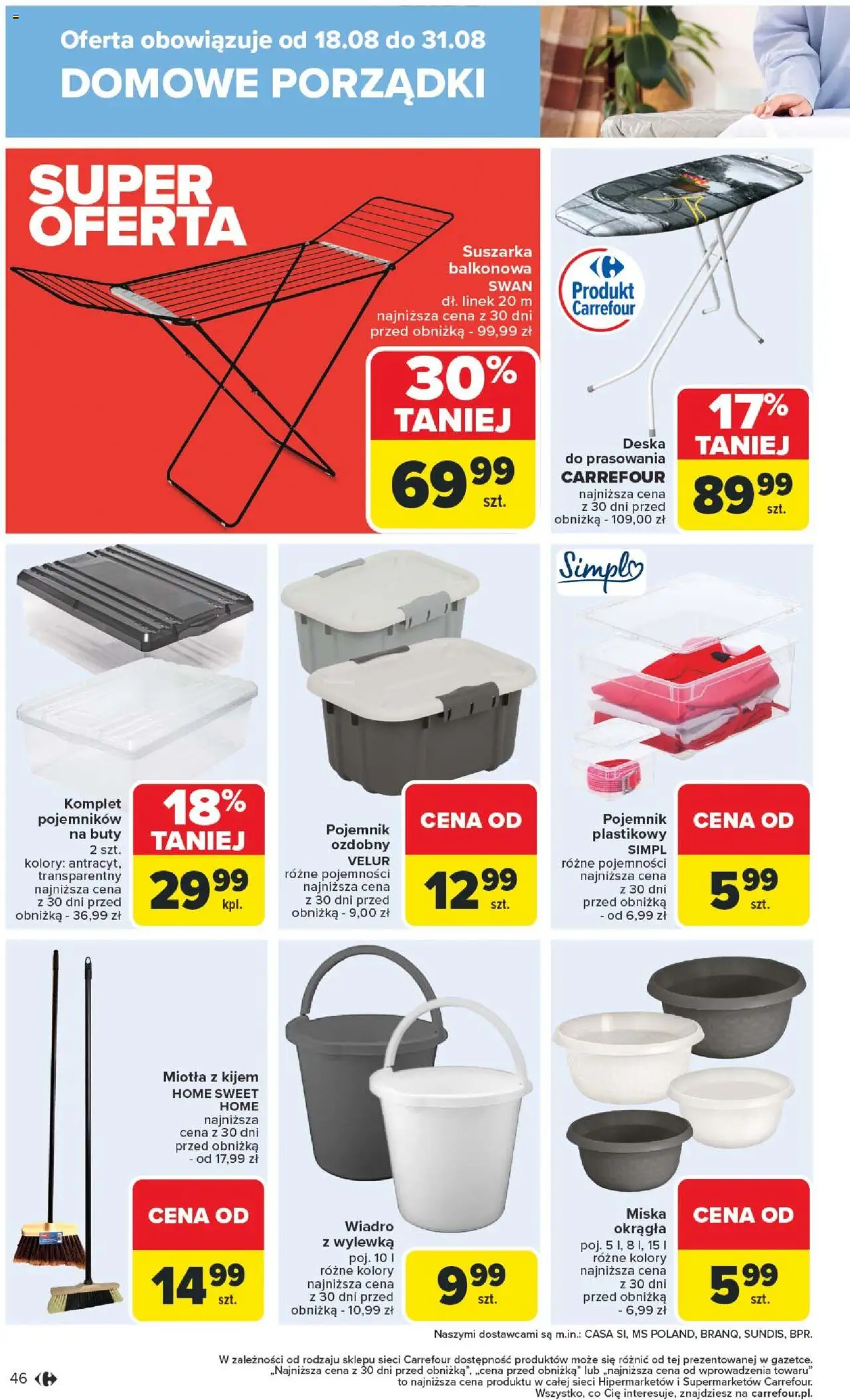 Carrefour Gazetka od 18.08.2025 | Strona: 48 | Produkty: Buty, Suszarka