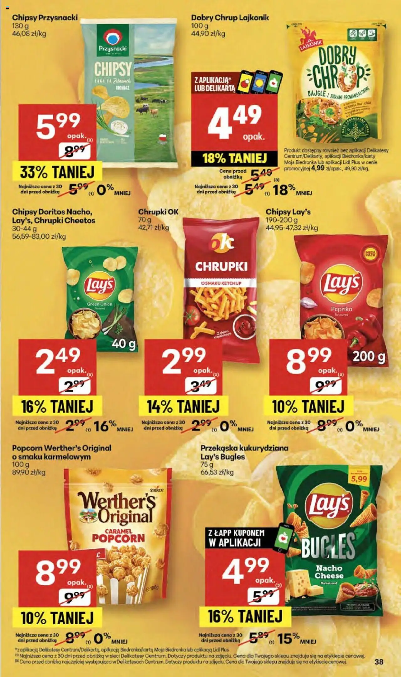 Delikatesy Centrum Gazetka - Sklepy Własne od 16.10.2025 | Strona: 38 | Produkty: Chipsy, Ketchup, Delikatesy, Doritos