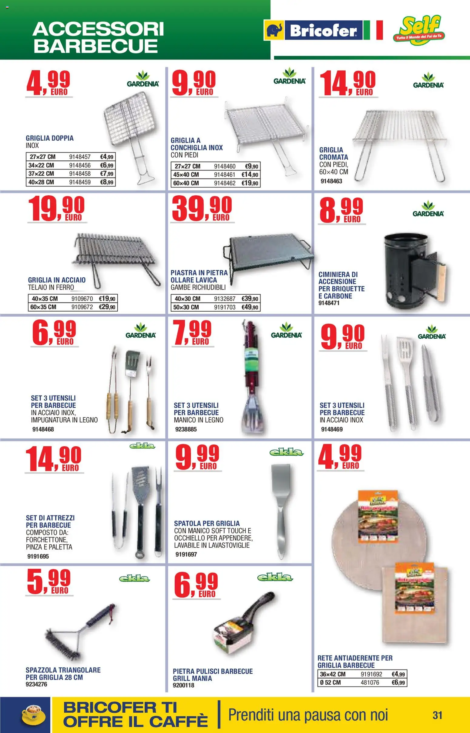 Volantino Self del 14.04.2026 | Pagina: 31 | Prodotti: Spazzola, Paletta, Barbecue, Griglia