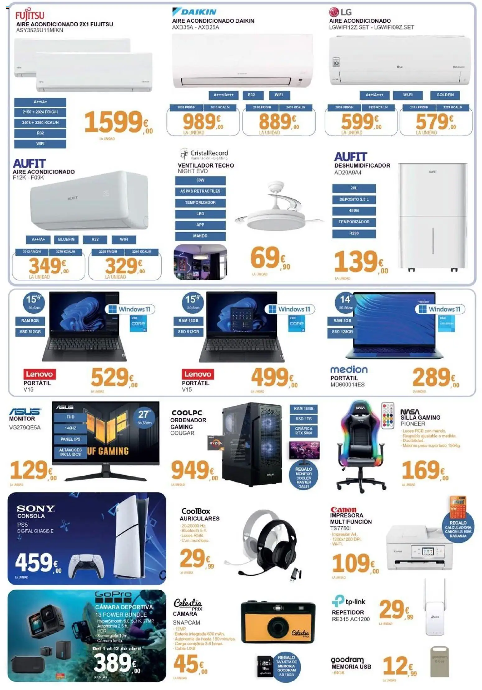 E.Leclerc folleto Renovar │ válido desde el 01.04.2026 | Página: 7 | Productos: Ordenador, Impresora, Calculadora, Peso