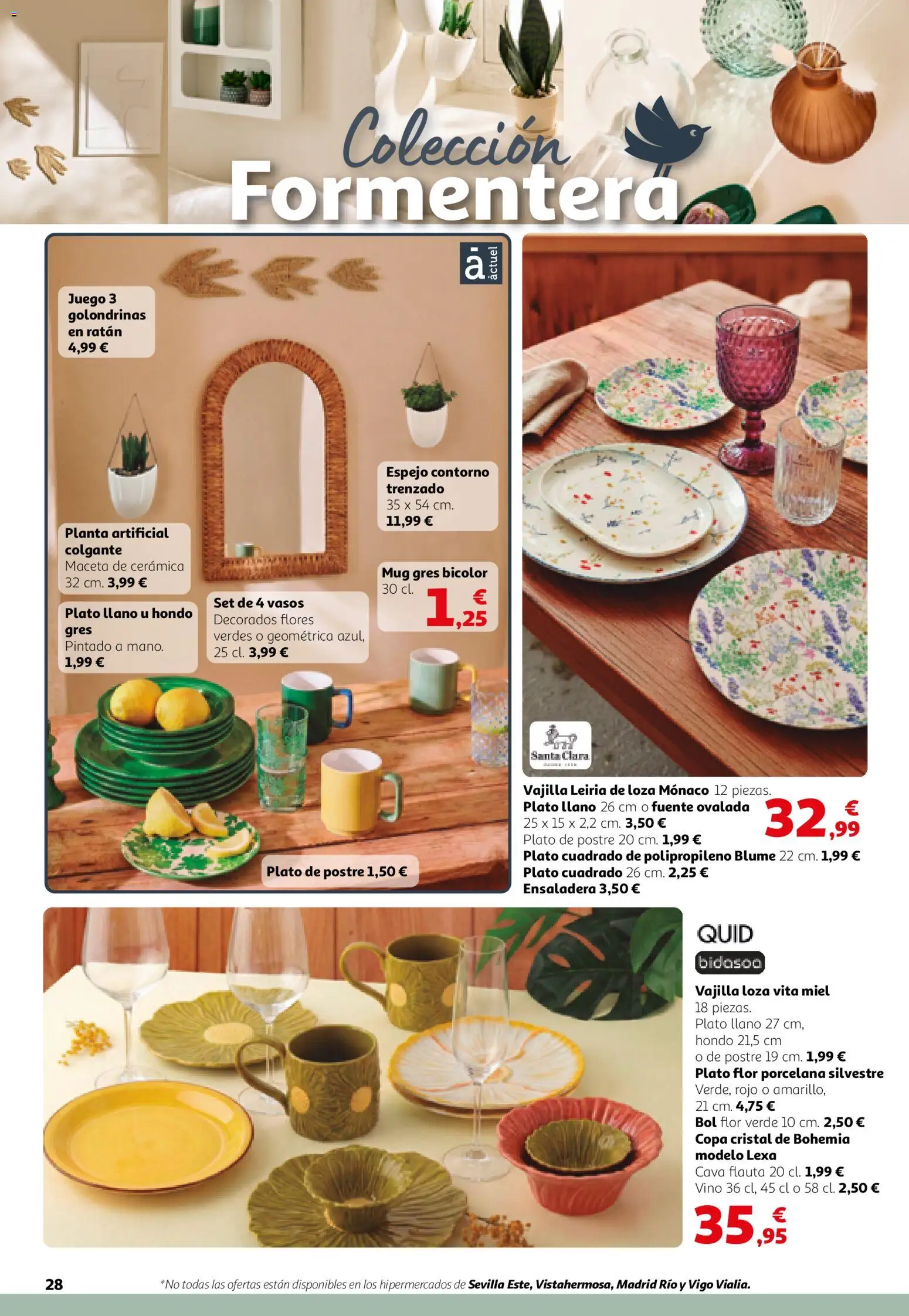 Alcampo HGU Nacional │ válido desde el 12.03.2026 | Página: 28 | Productos: Vasos, Planta artificial, Βρεφικό κρεβάτι, Maceta