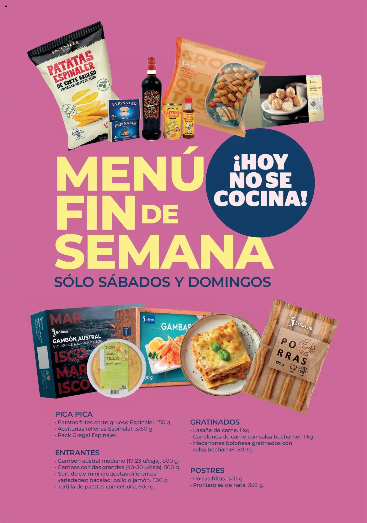 La Sirena Madrid │ válido desde el 26.02.2026 | Página: 9 | Productos: Κουρτίνα, Aceite de oliva, Croquetas, Lasaña