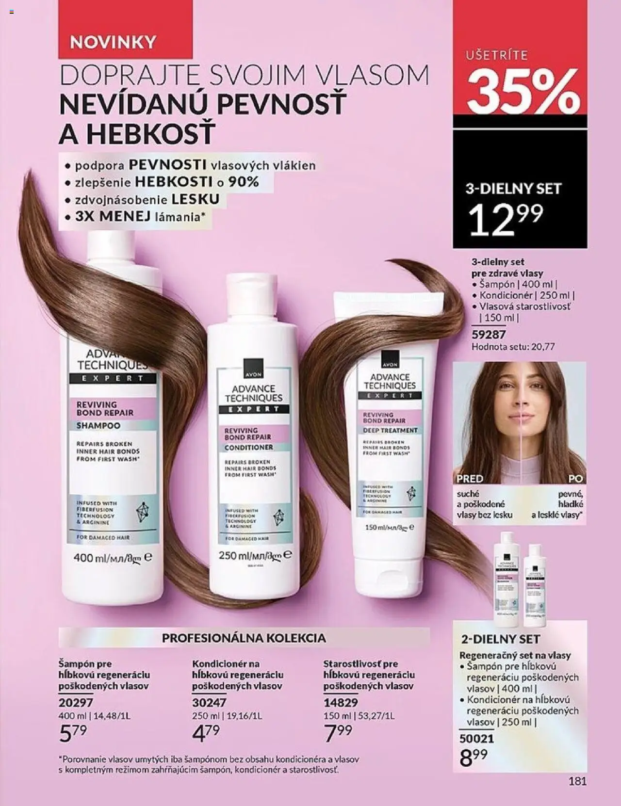 Nové Avon akcie – leták je platný od 01.10.2025 | Strana: 181 | Produkty: Šampón, Kondicionér