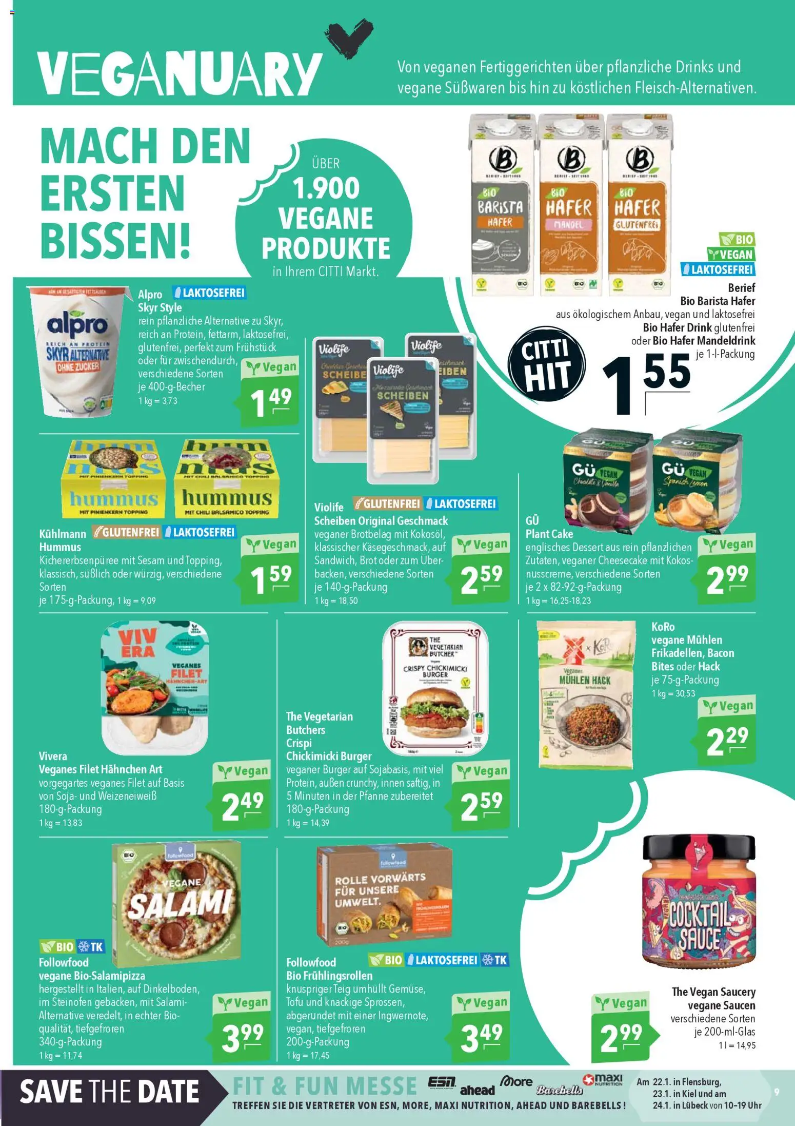 CITTI Markt Prospekt 	 – gültig ab 21.01.2026 | Seite: 9 | Produkte: Balsamico, Burger, Zucker, Brot