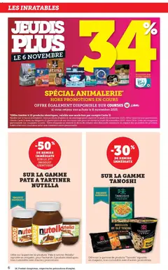 Hyper U - Prévisualisation de Hyper U catalogue valide à partir de 04.11.2025 | Page: 6 | Produits: Pâte à tartiner, Nutella, Nouilles