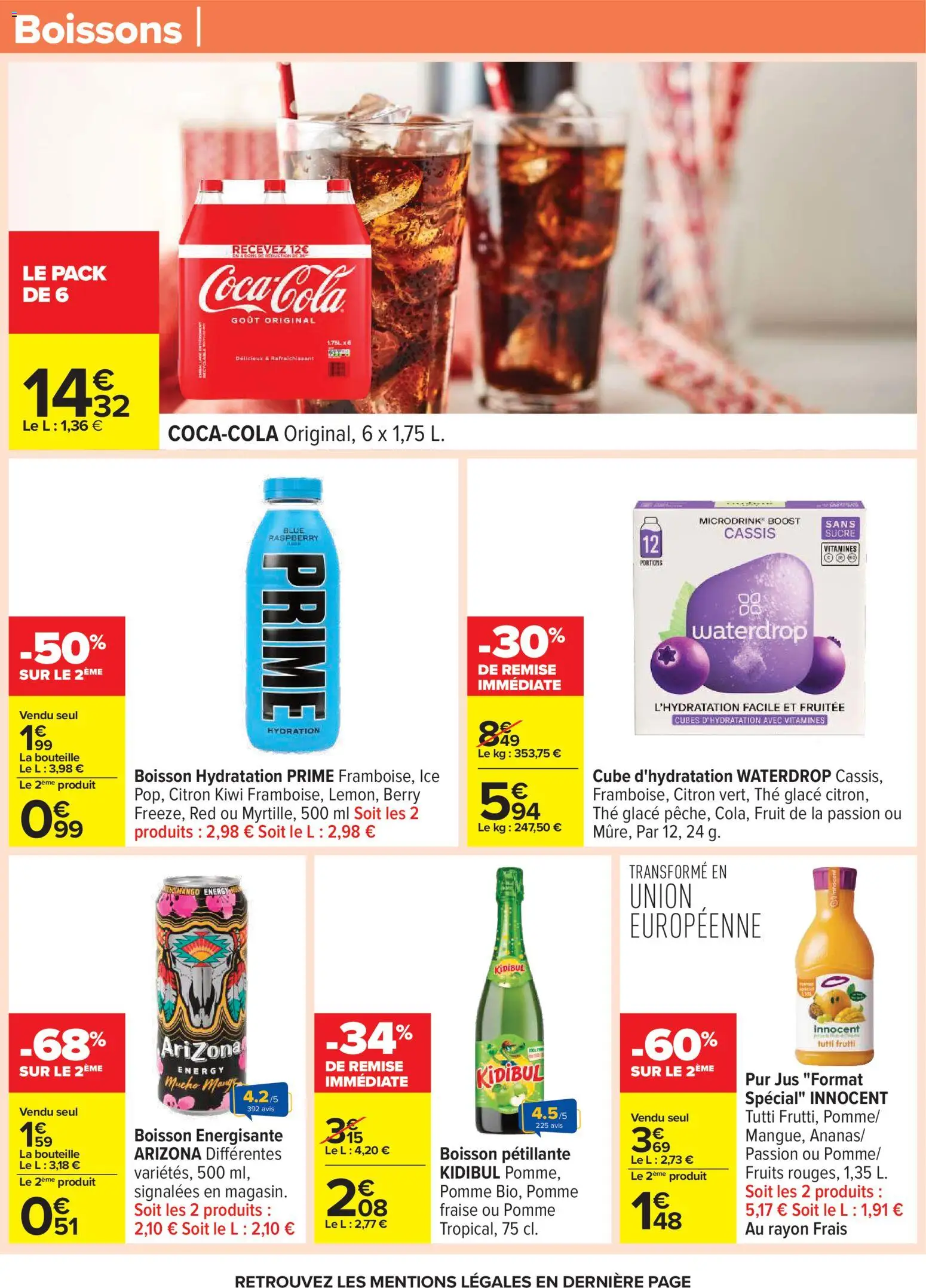 {H1} | Page: 29 | Produits: Citron, Pomme, Boisson énergisante, Thé