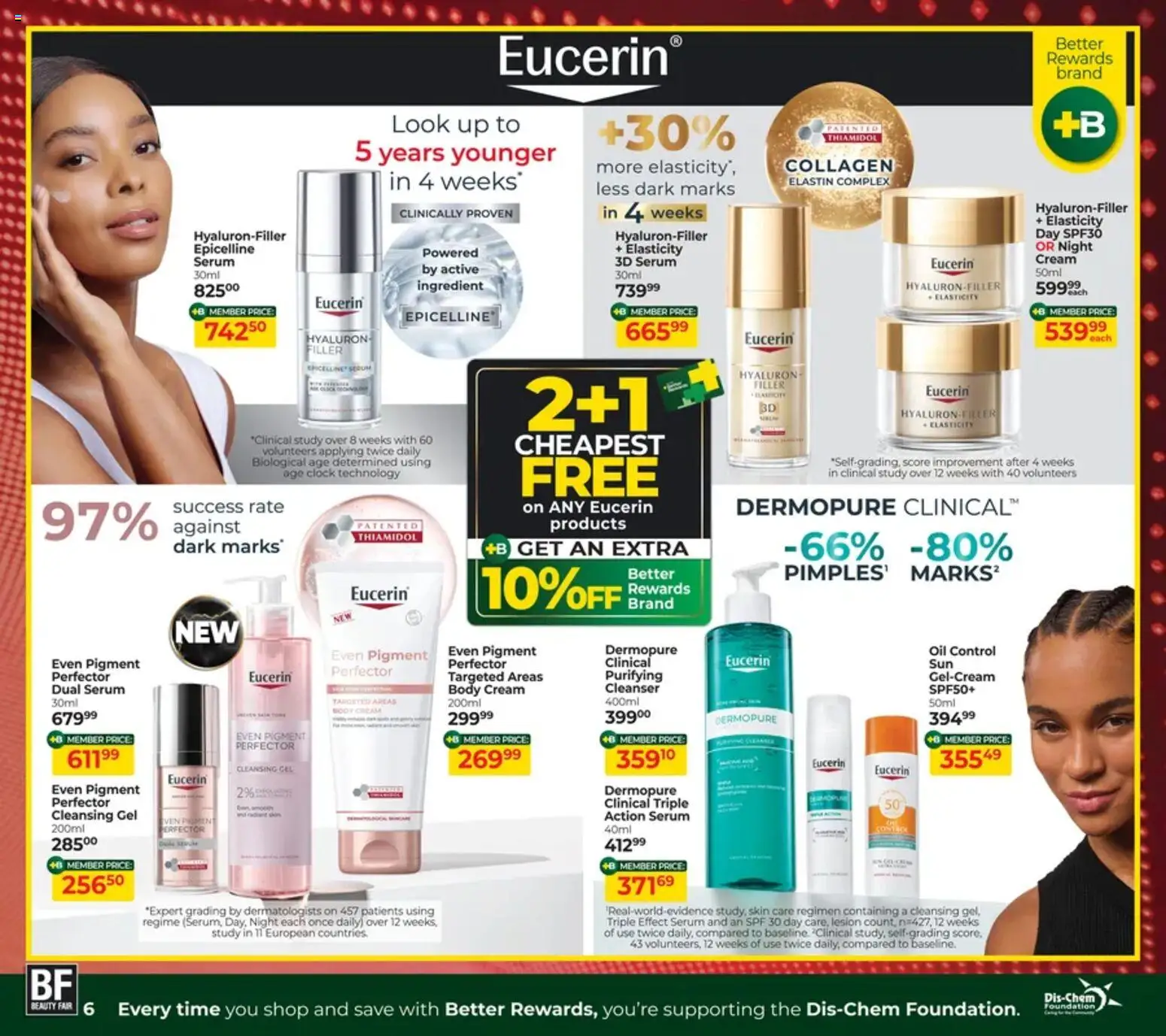 New Dis-Chem catalogue – valid from 19.02.2026 | Page: 6 | Products: Serum, Oil, Clock, Peach