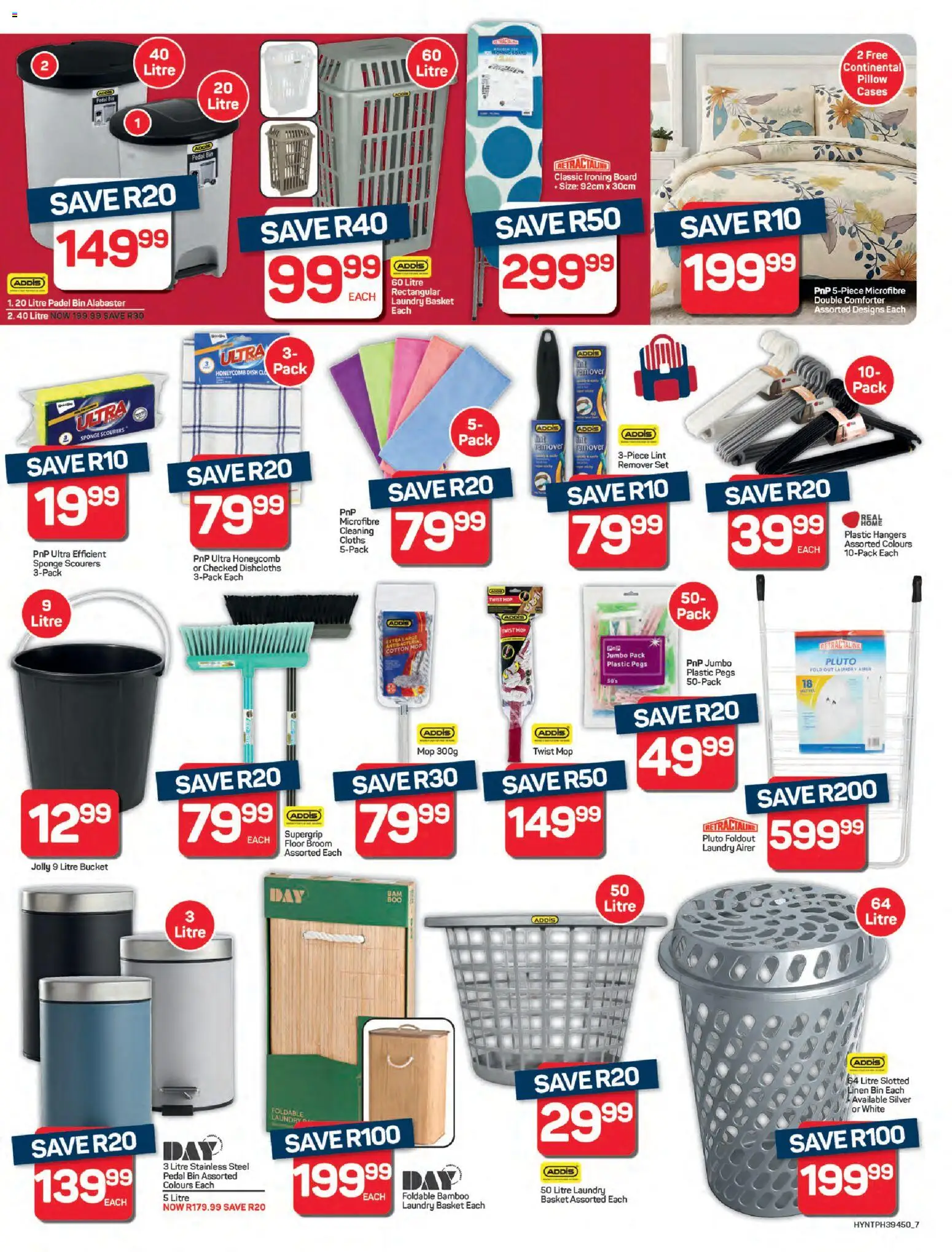 New Pick n Pay catalogue – valid from 02.02.2026 | Page: 7 | Products: Pillow, Ironing board, Basket, Broom