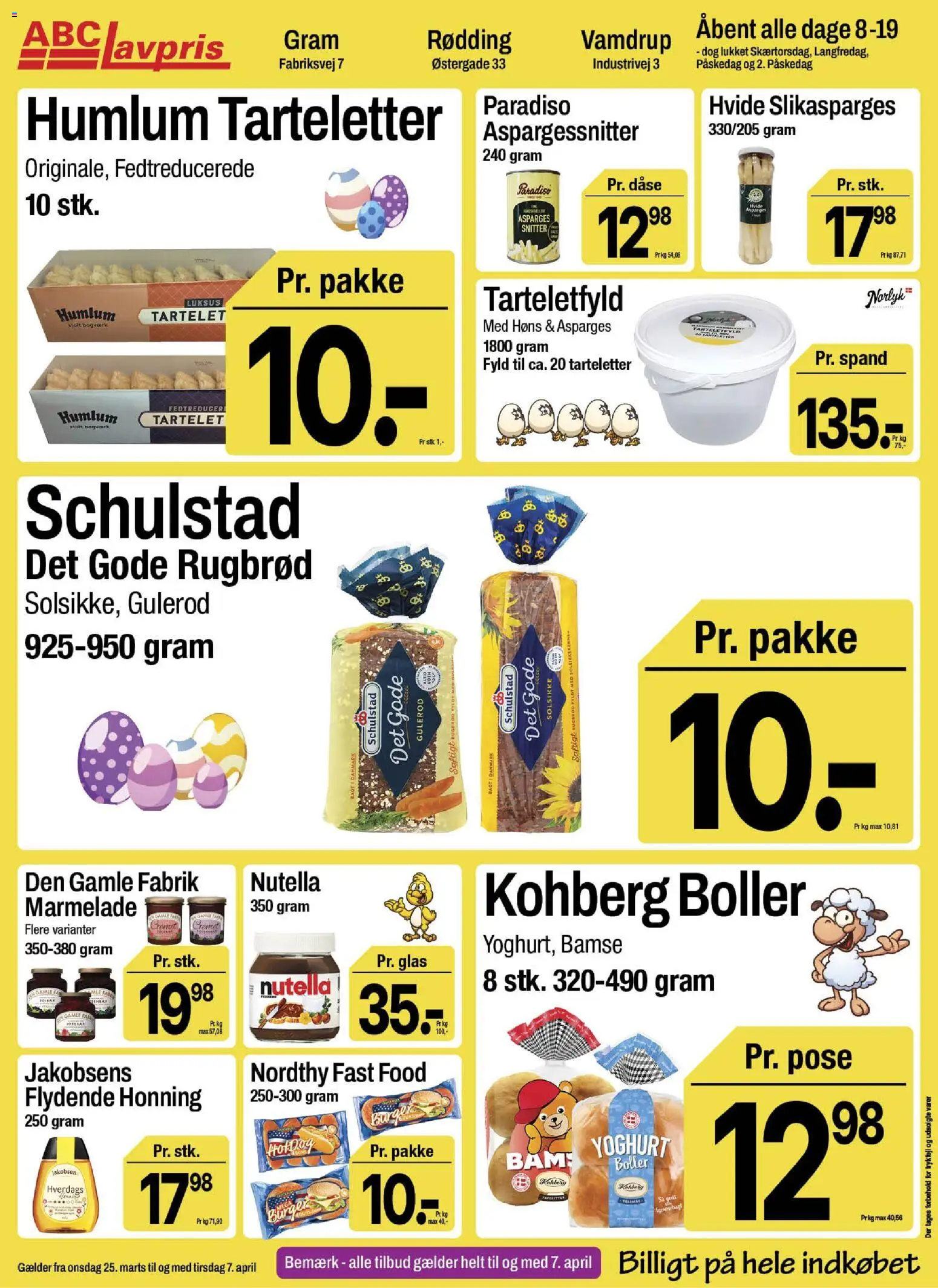 Abc Lavpris tilbudsavis – gyldig fra 25.03.2026 | Side: 4 | Produkter: Solsikkekerner, Gulerod, Honning, Tarteletter