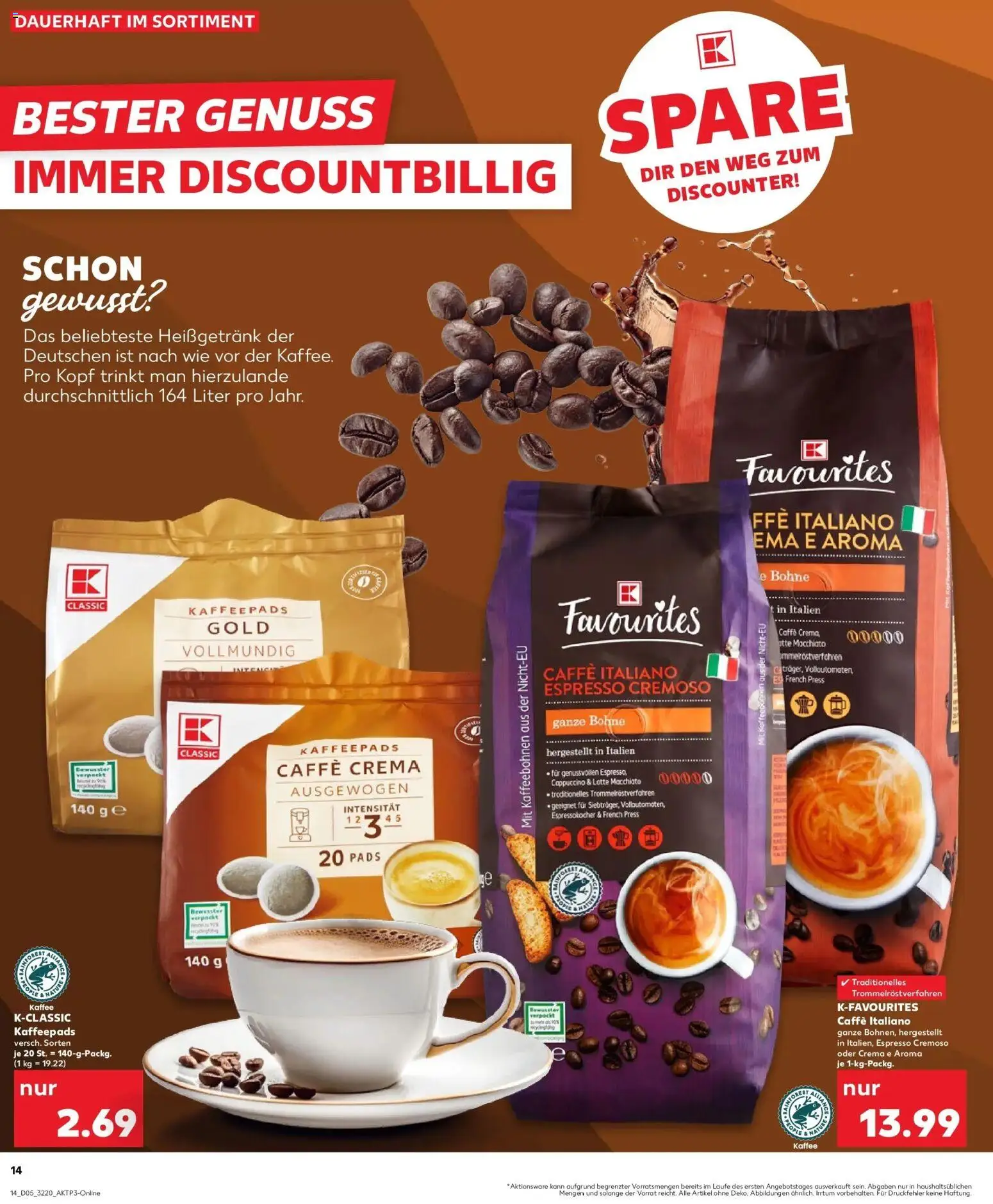 Kaufland prospekt Berlin	 – gültig ab 02.02.2026 | Seite: 14 | Produkte: Kaffeepads, Kaffee, Espressokocher