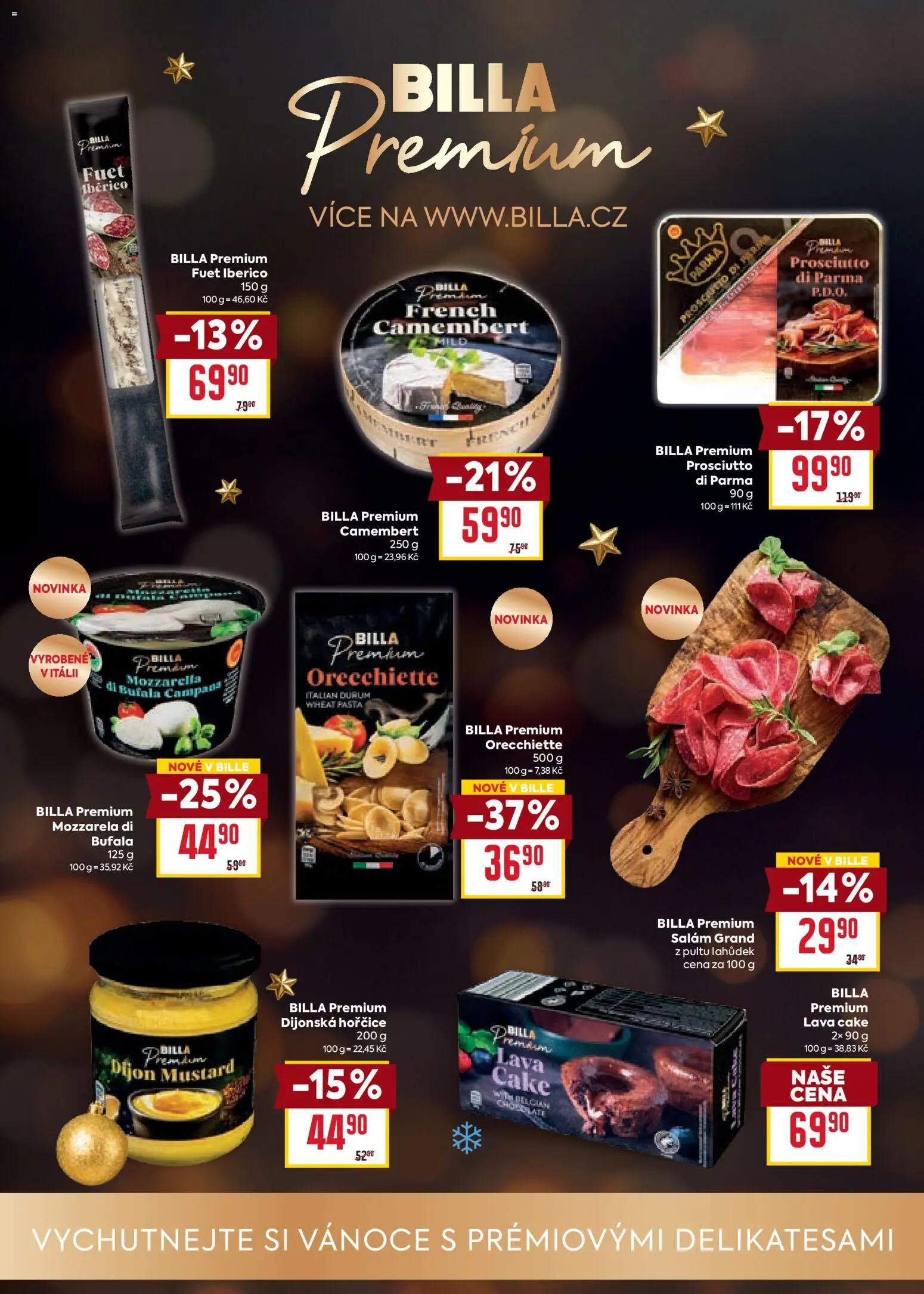 Billa leták - Vánoční nabídka od 12.11.2025 | Strana: 12 | Produkty: Salám, Prosciutto, Hořčice, Dijonská hořčice