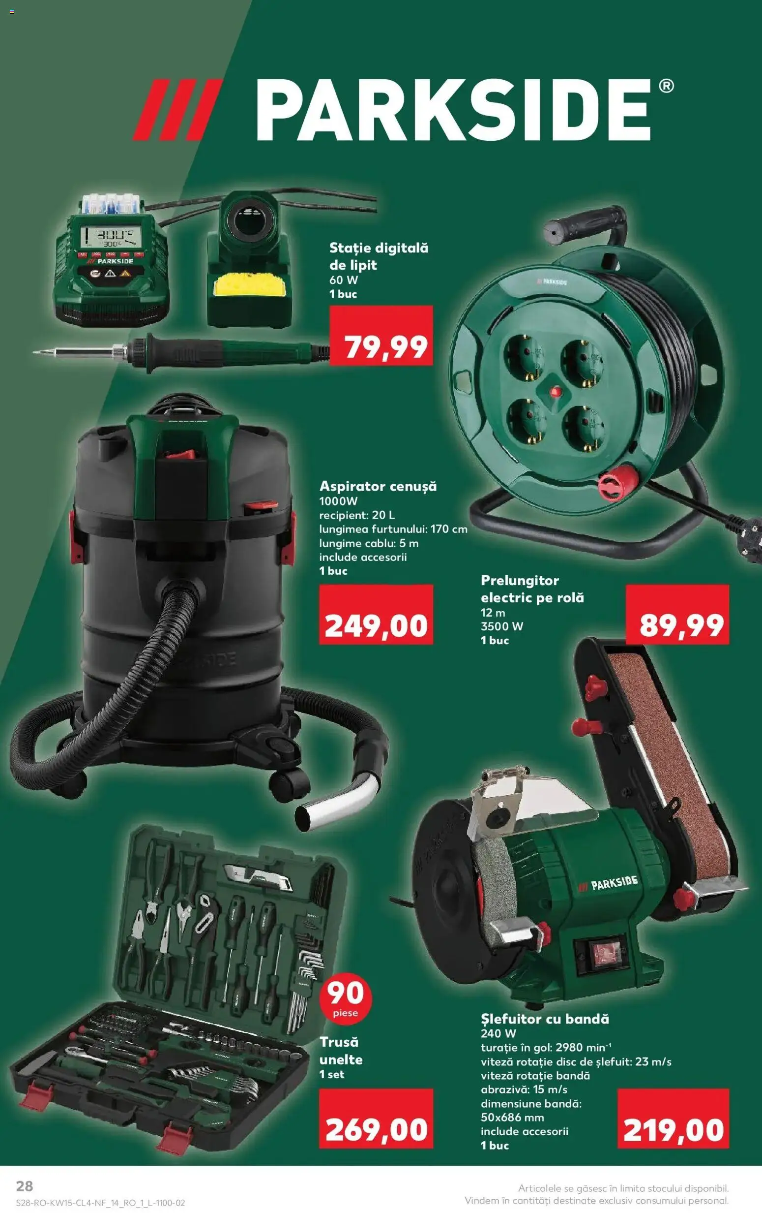 Noul catalog Kaufland – valabil de la 08.04.2026 | Pagină: 28 | Produse: Prelungitor, Cablu, Disc, Aspirator