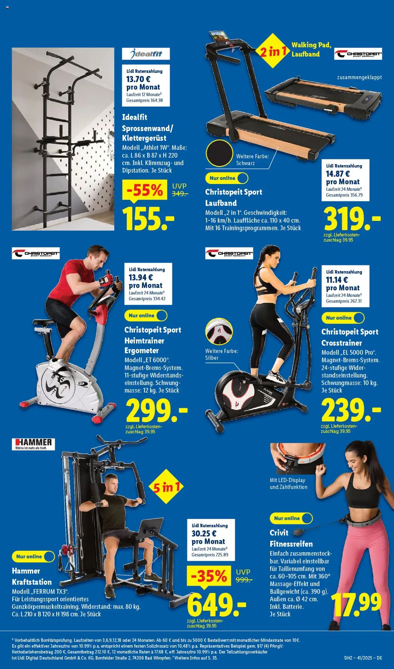 Lidl Prospekt Nagold – gültig ab 06.10.2025 | Seite: 51 | Produkte: Bad, Walking, Heimtrainer, Crosstrainer