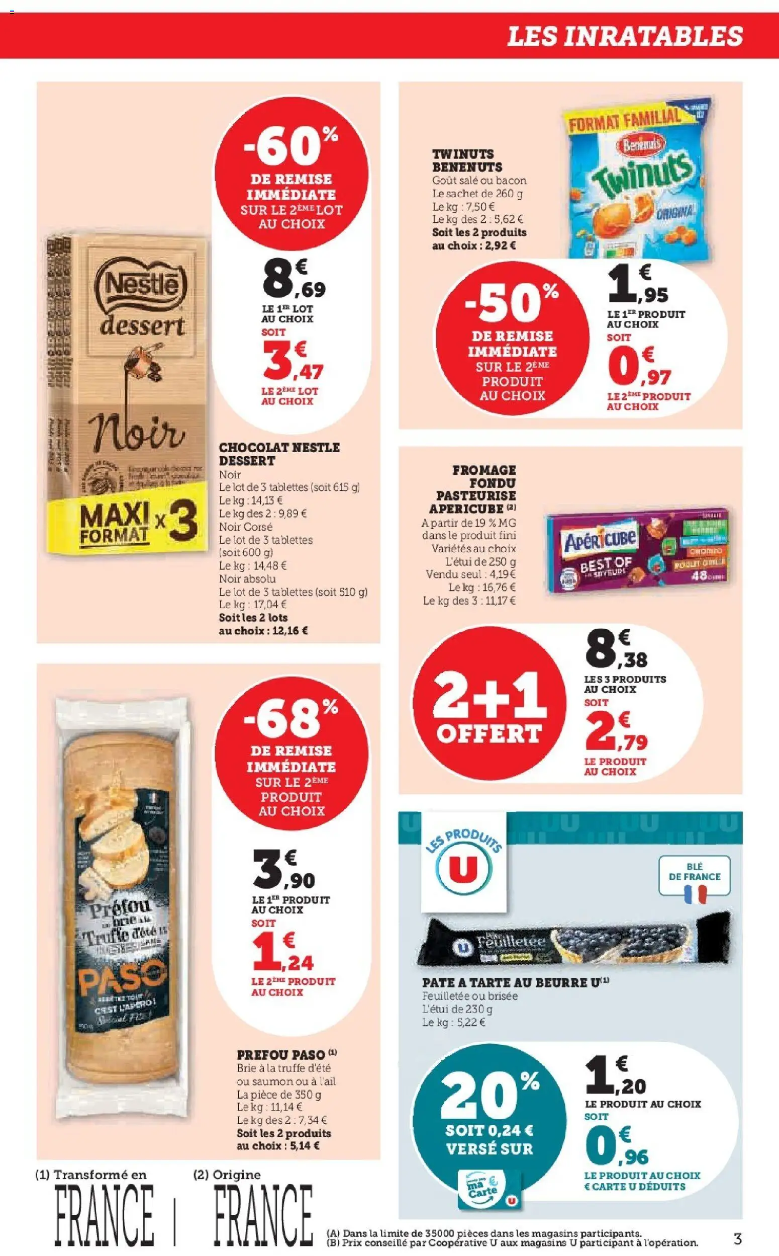 {H1} | Page: 3 | Produits: Beurre, Fromage, Chocolat, Brie