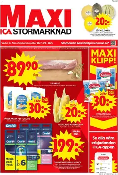 ICA Maxi - erbjudanden - Förhandsvisning av reklamblad från butik ICA Maxi aktuell från 28.07.2025