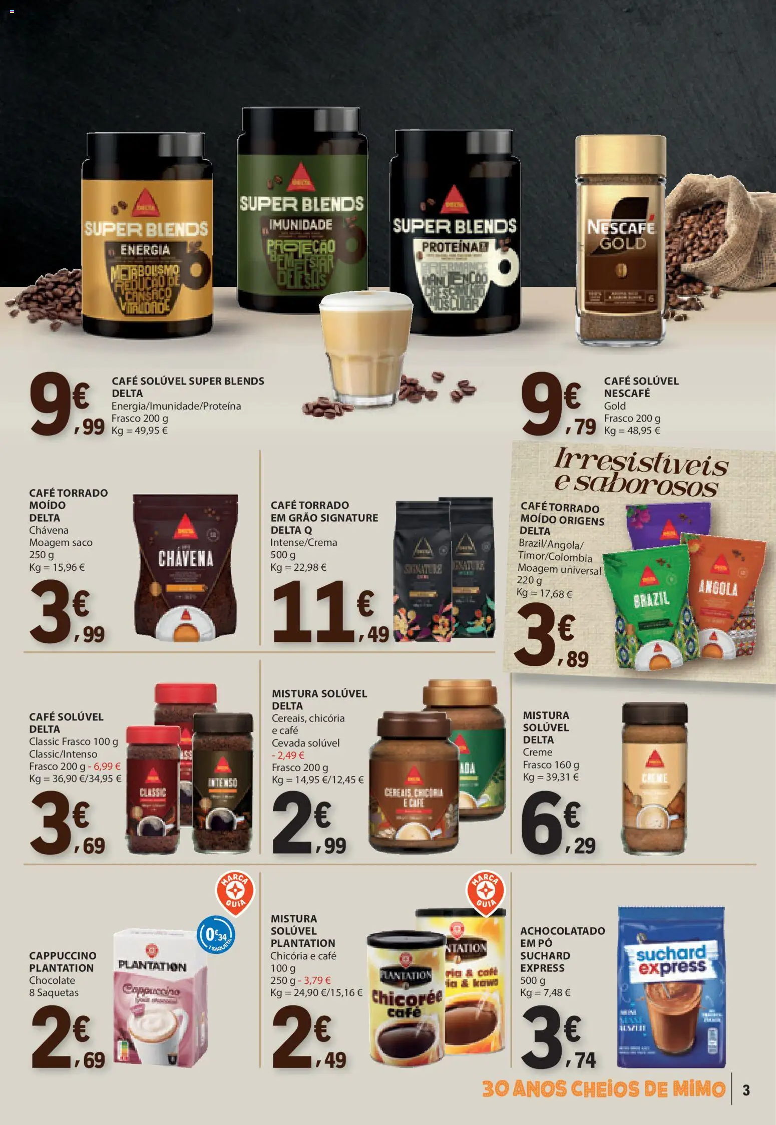 E.Leclerc Bolachas e Bebidas Quentes │ válido de 18.02.2026 | Página: 3 | Produtos: Delta q, Pó, Chocolate, Creme