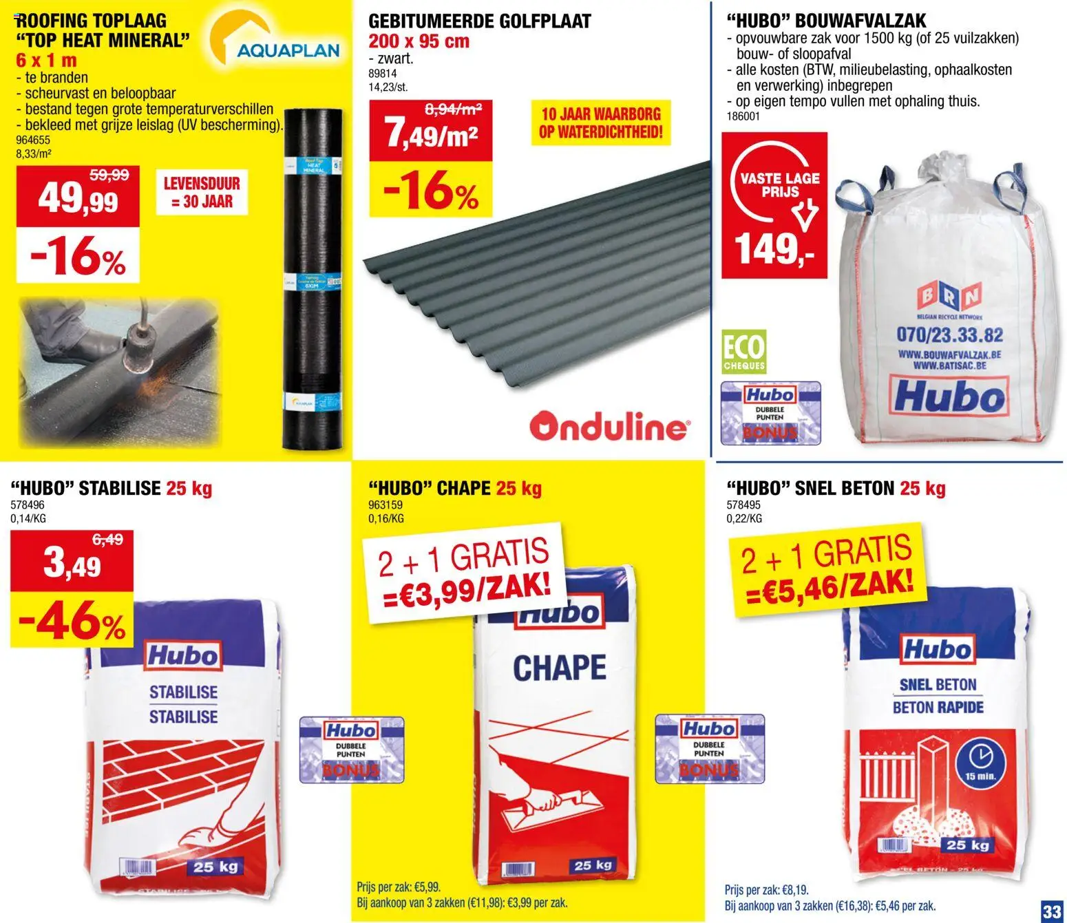 {H1} | Pagina: 33 | Producten: Zak