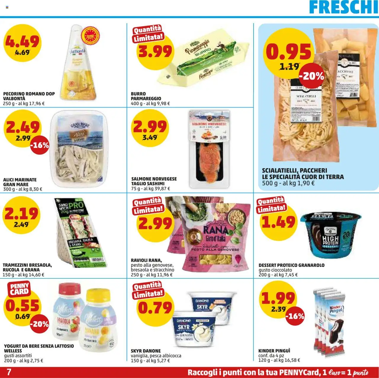 Volantino PENNY del 19.06.2025 | Pagina: 7 | Prodotti: Yogurt, Cioccolato, Salmone, Pesca