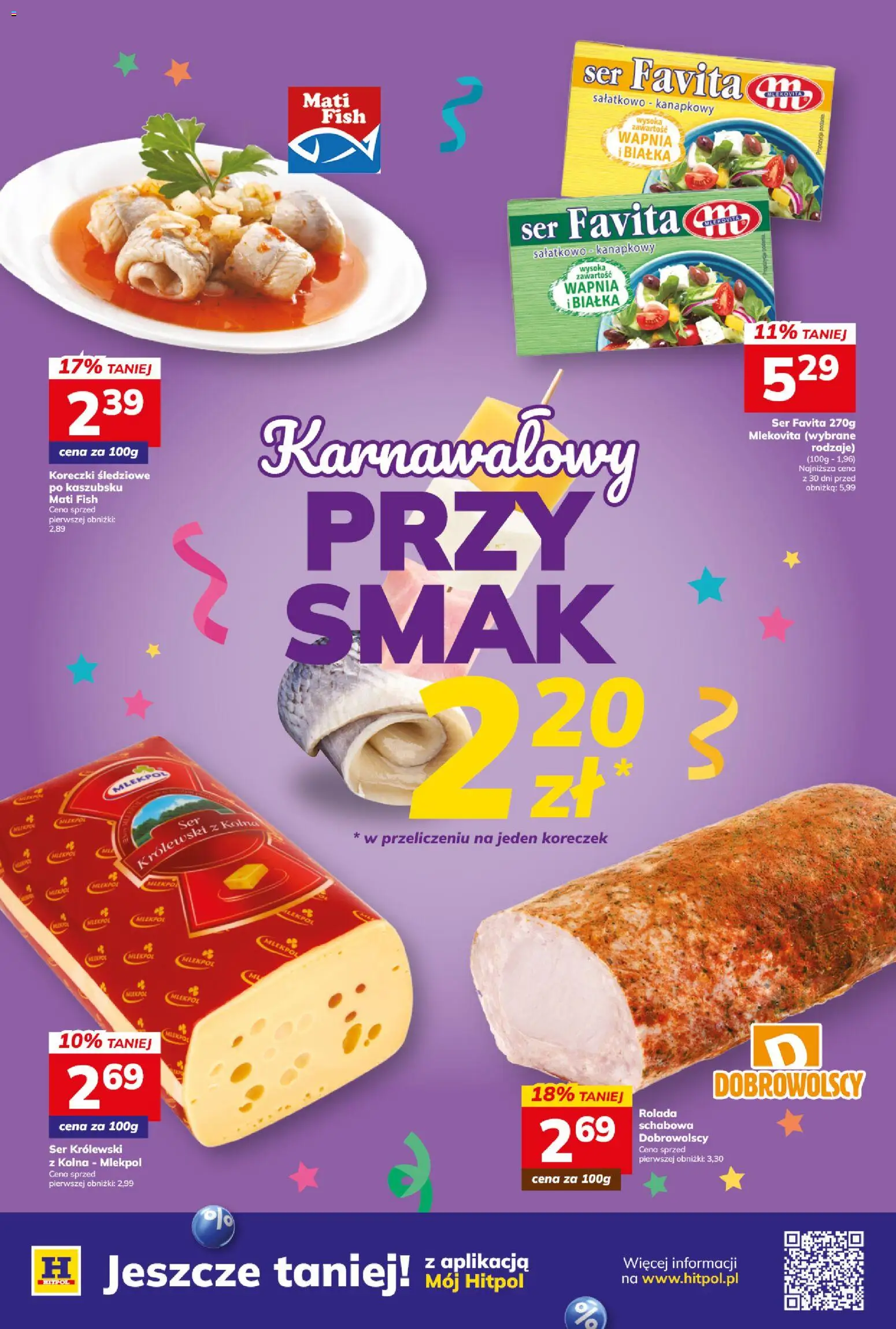 Hitpol Gazetka od 16.01.2026 | Strona: 3 | Produkty: Ser favita, Rolada, Ser