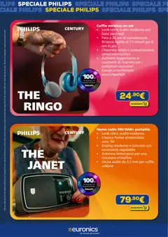 Anteprima del volantino Euronics Philips catalogo valido a partire dal 15.10.2025 | Pagina: 3 | Prodotti: Auricolari, Audio, Radio, Cuffie