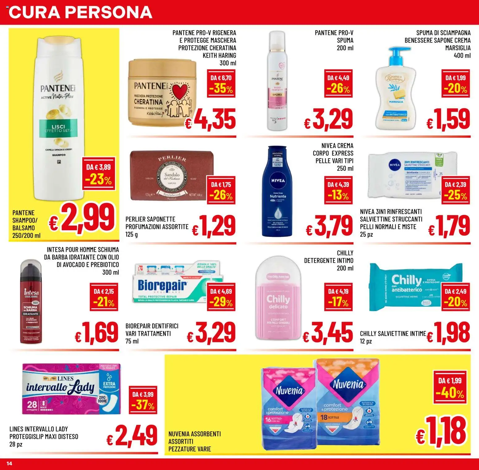 Volantino A&O del 29.10.2025 | Pagina: 14 | Prodotti: Balsamo, Intimo, Avocado, Olio