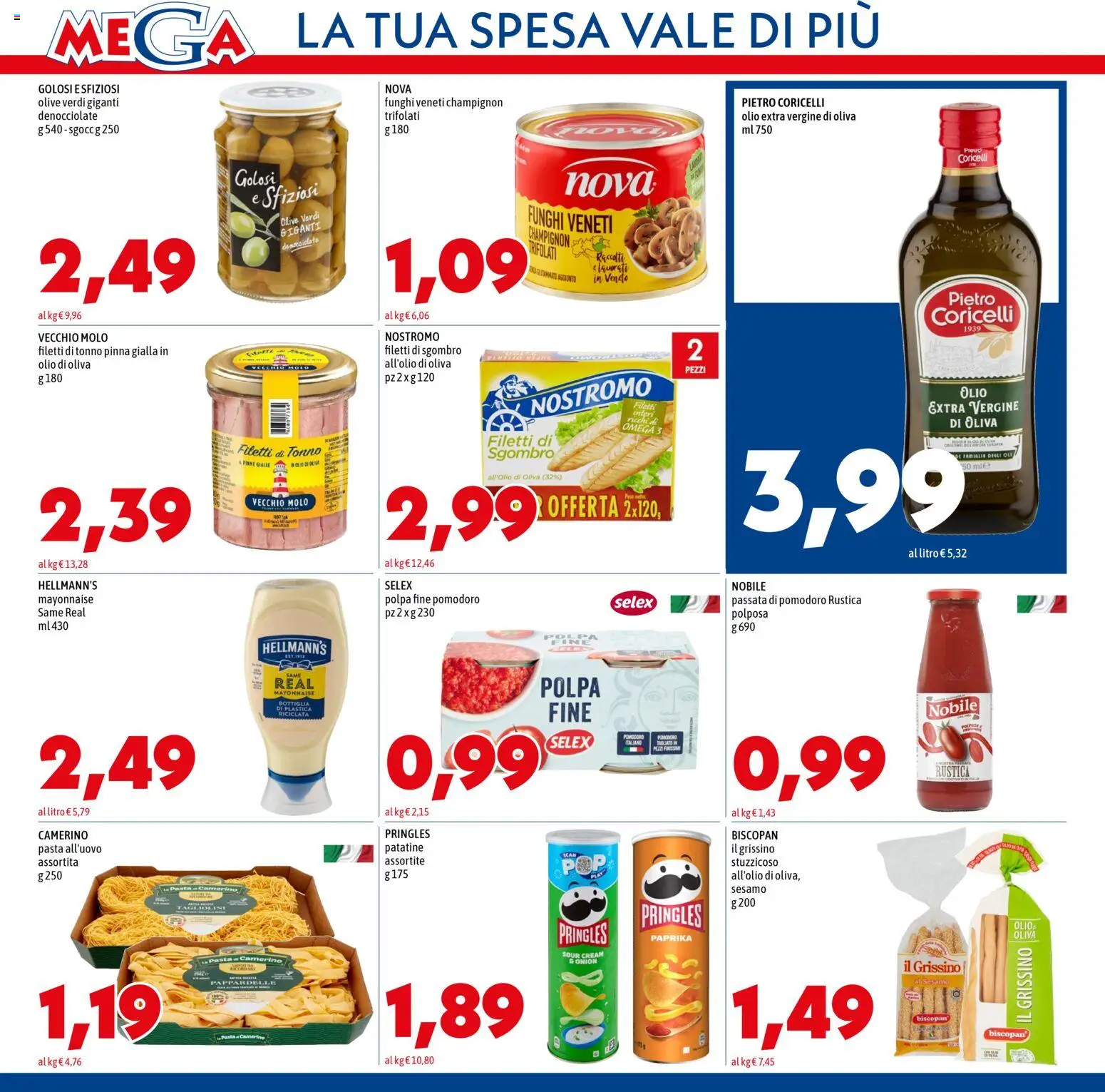 Volantino Mega del 02.01.2026 | Pagina: 8 | Prodotti: Patatine, Olive, Pasta, Funghi