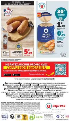U Express - Prévisualisation de U Express - Les prix bas de la semaine valide à partir de 13.01.2026 | Page: 18 | Produits: Pains au lait, Store, Lait, Saucisse