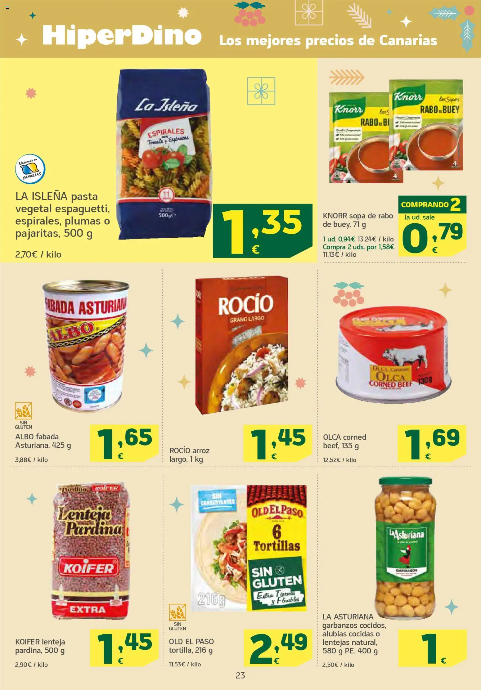 HiperDino folleto │ válido desde el 04.12.2025 | Página: 23 | Productos: Arroz, Πορσελάνη, Pasta, Κλειδαριά της πόρτας